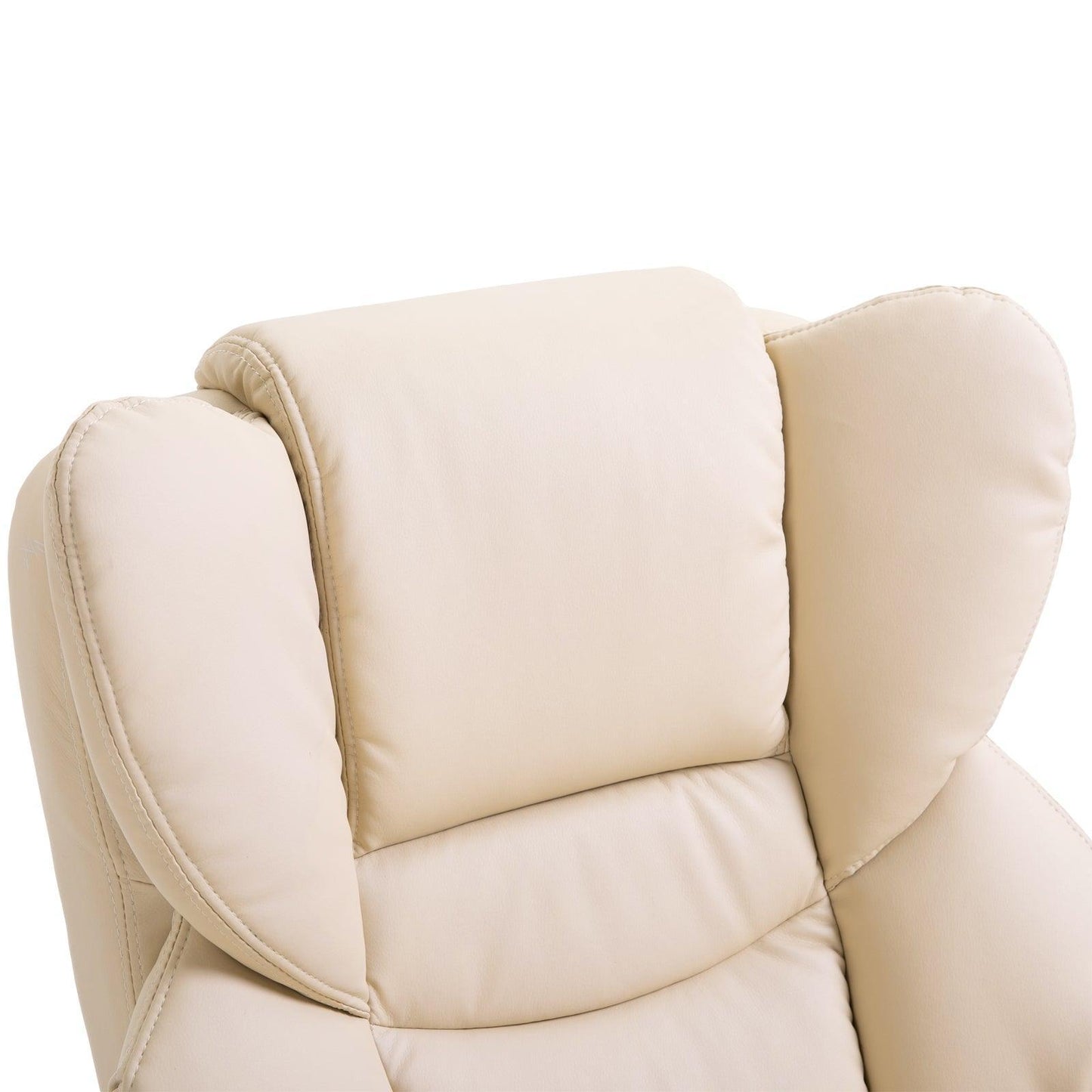 HOMCOM Comfortable Reclining Armchair Set - Cream - ALL4U RETAILER LTD