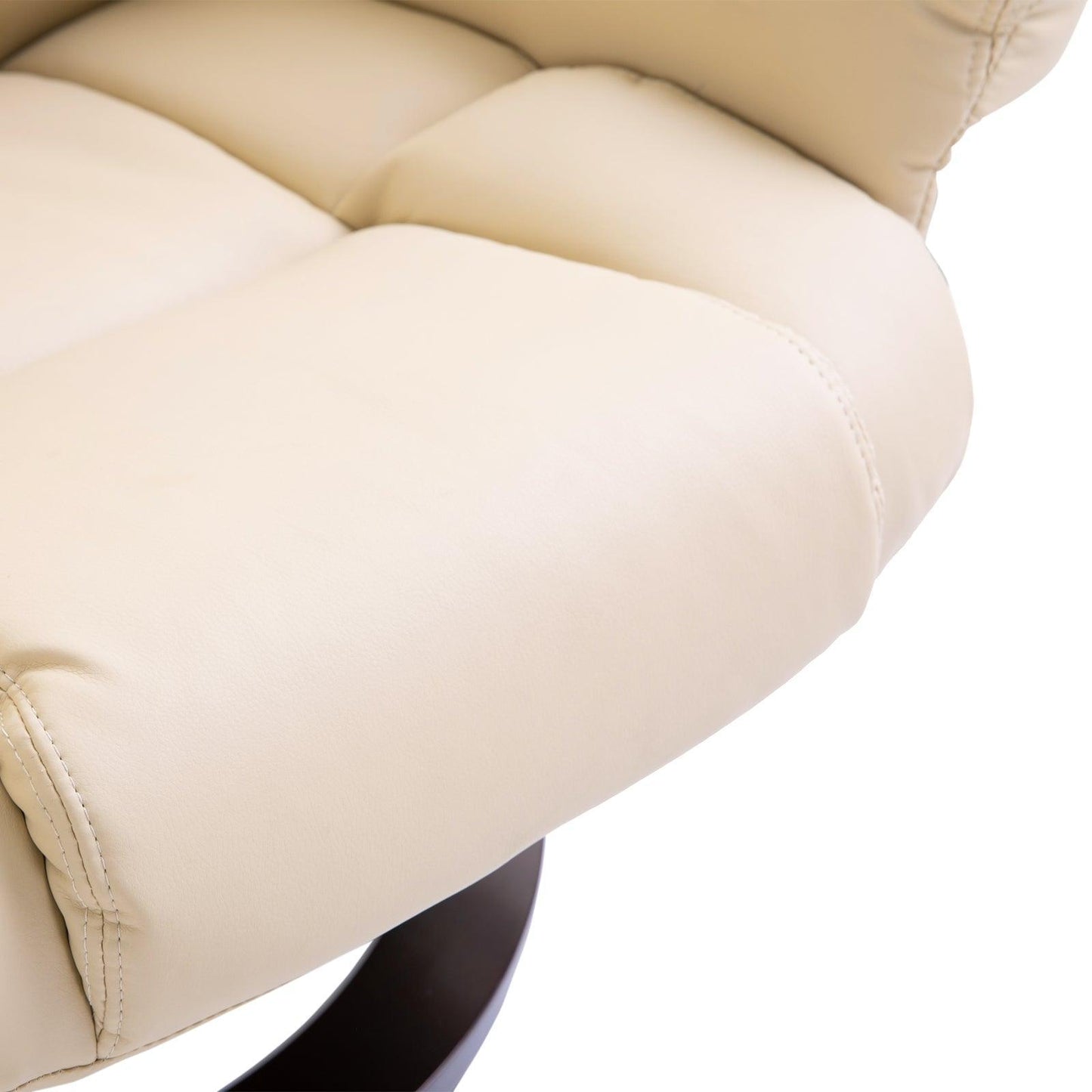 HOMCOM Comfortable Reclining Armchair Set - Cream - ALL4U RETAILER LTD