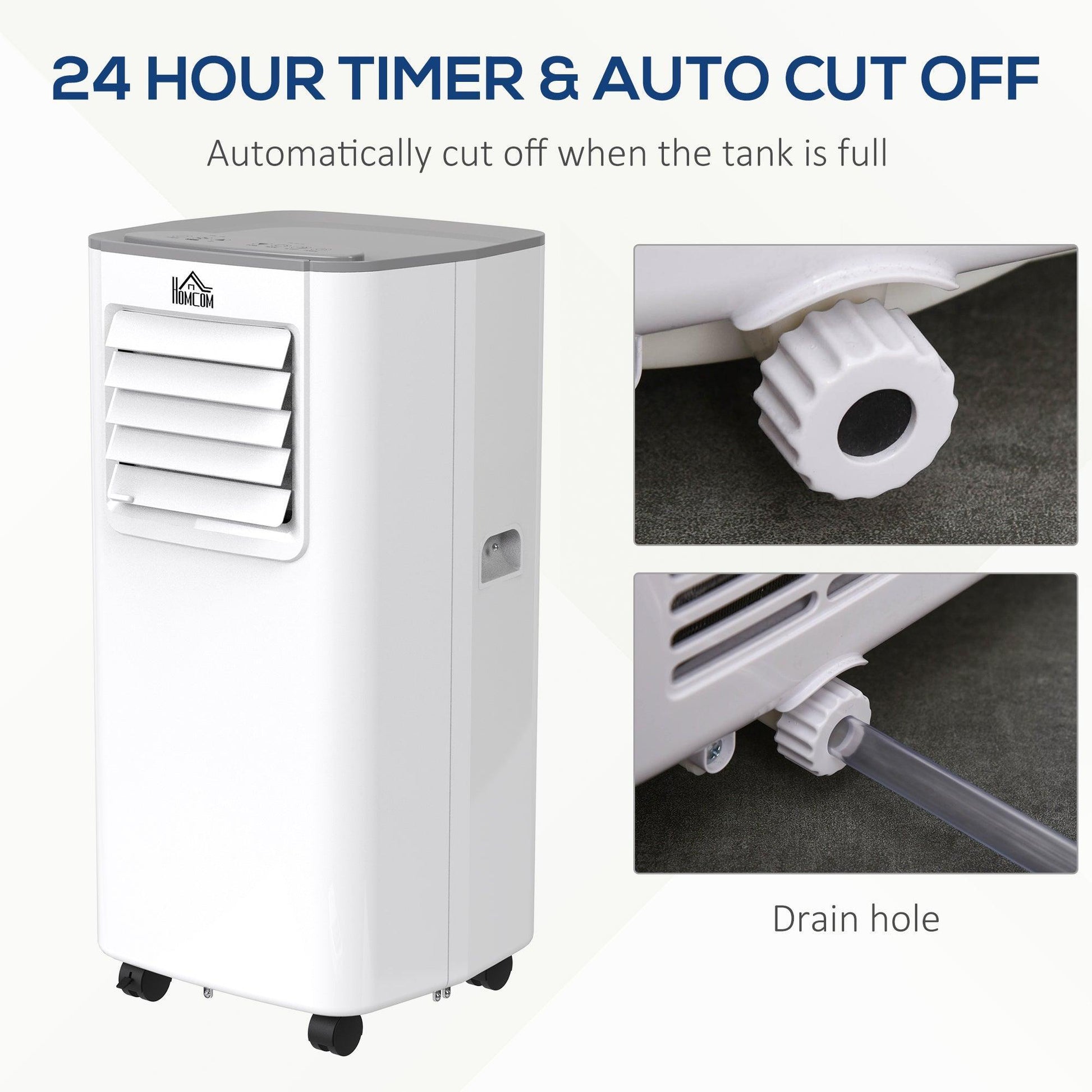 HOMCOM Compact Mobile Air Conditioner - 5000 BTU, Cooling - ALL4U RETAILER LTD