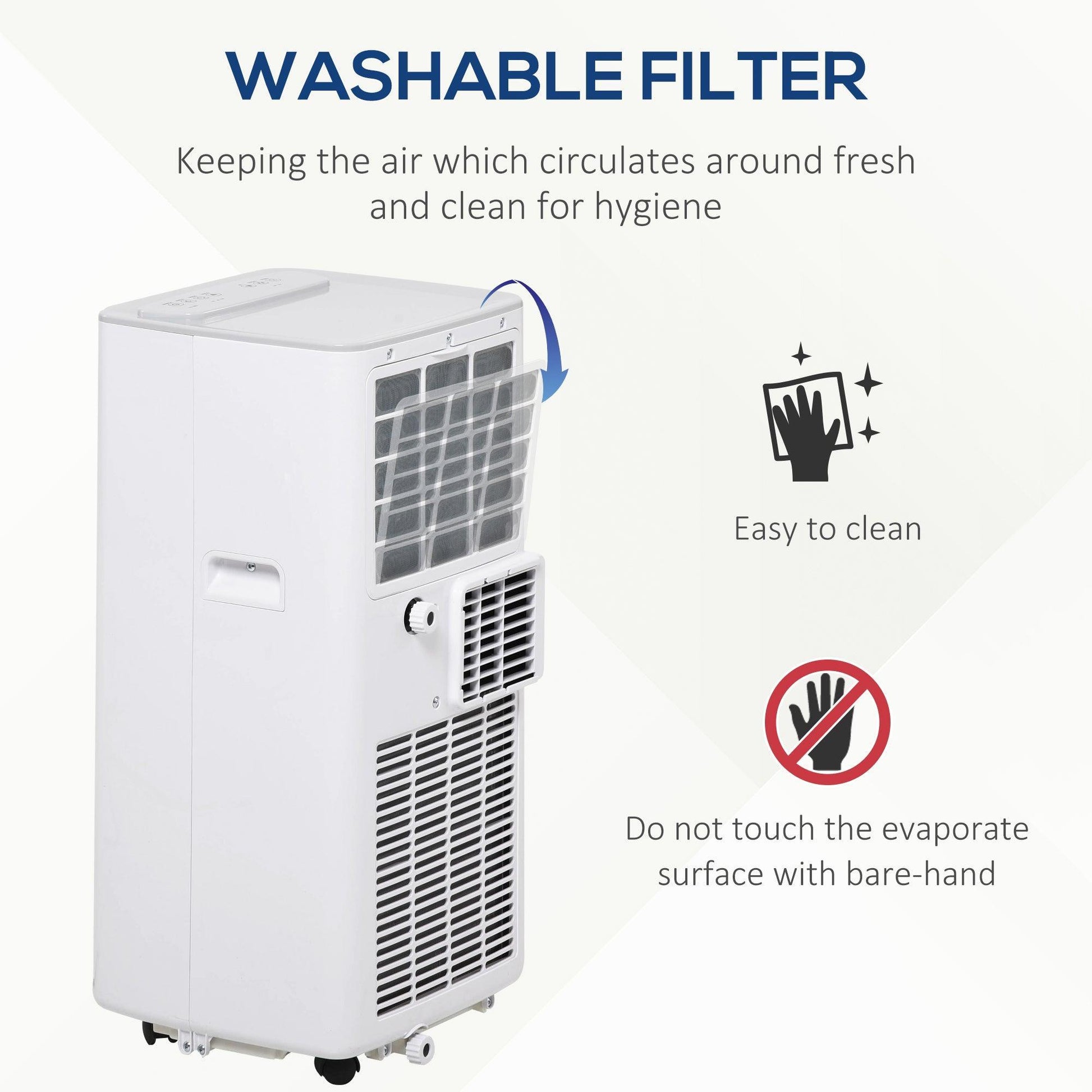 HOMCOM Compact Mobile Air Conditioner - 5000 BTU, Cooling - ALL4U RETAILER LTD