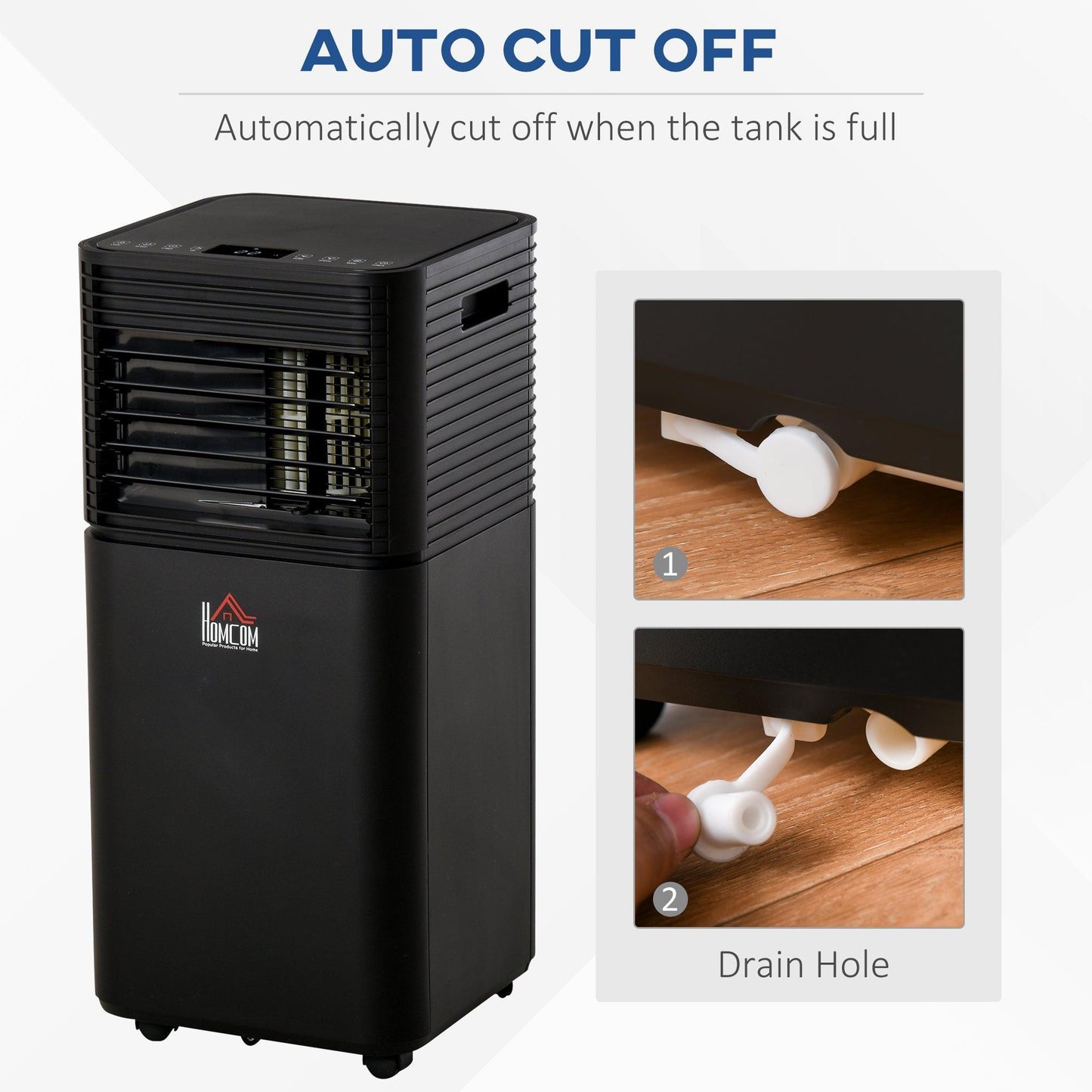 HOMCOM Compact Portable Air Conditioner - 7000BTU For Dehumidifying - ALL4U RETAILER LTD