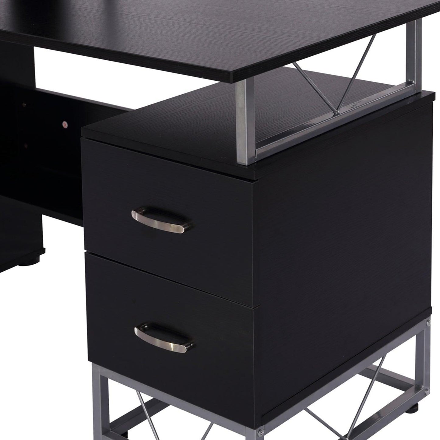 HOMCOM Computer Desk with Drawers - ALL4U RETAILER LTD