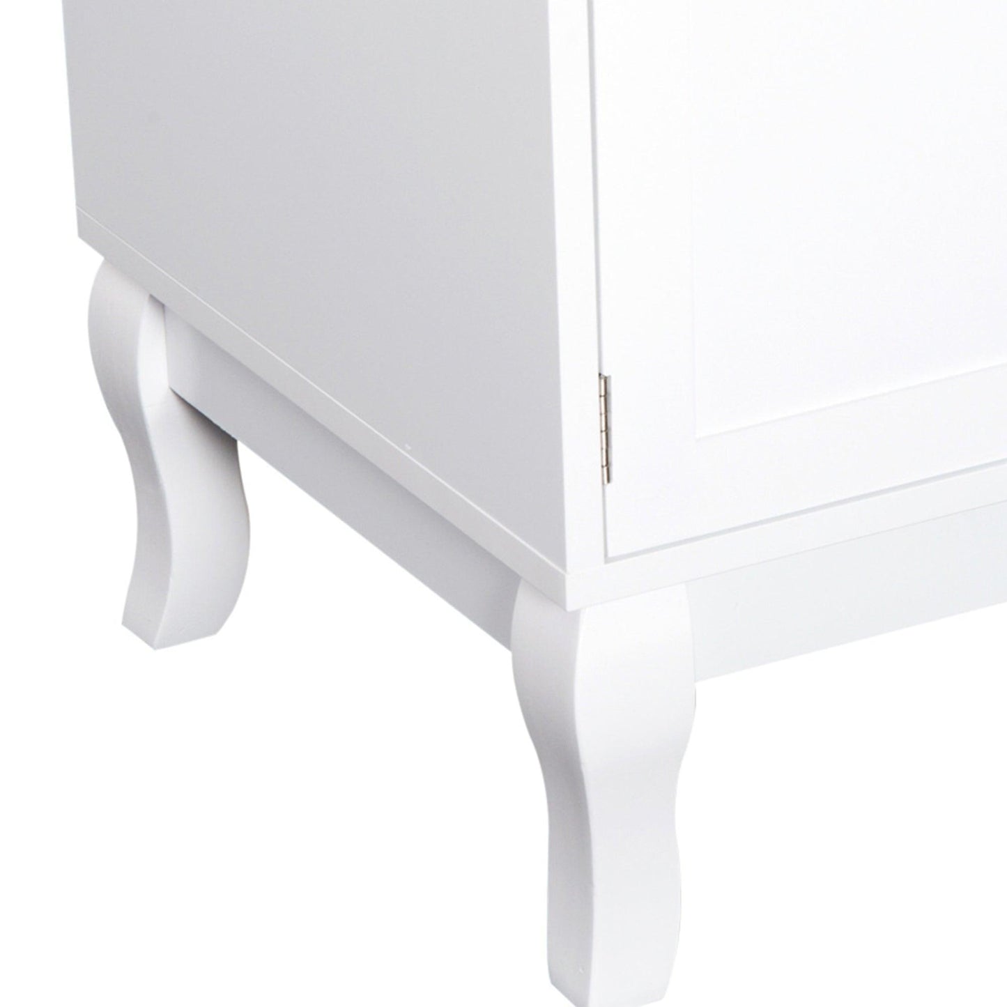 HOMCOM Corner TV Stand - White MDF - ALL4U RETAILER LTD