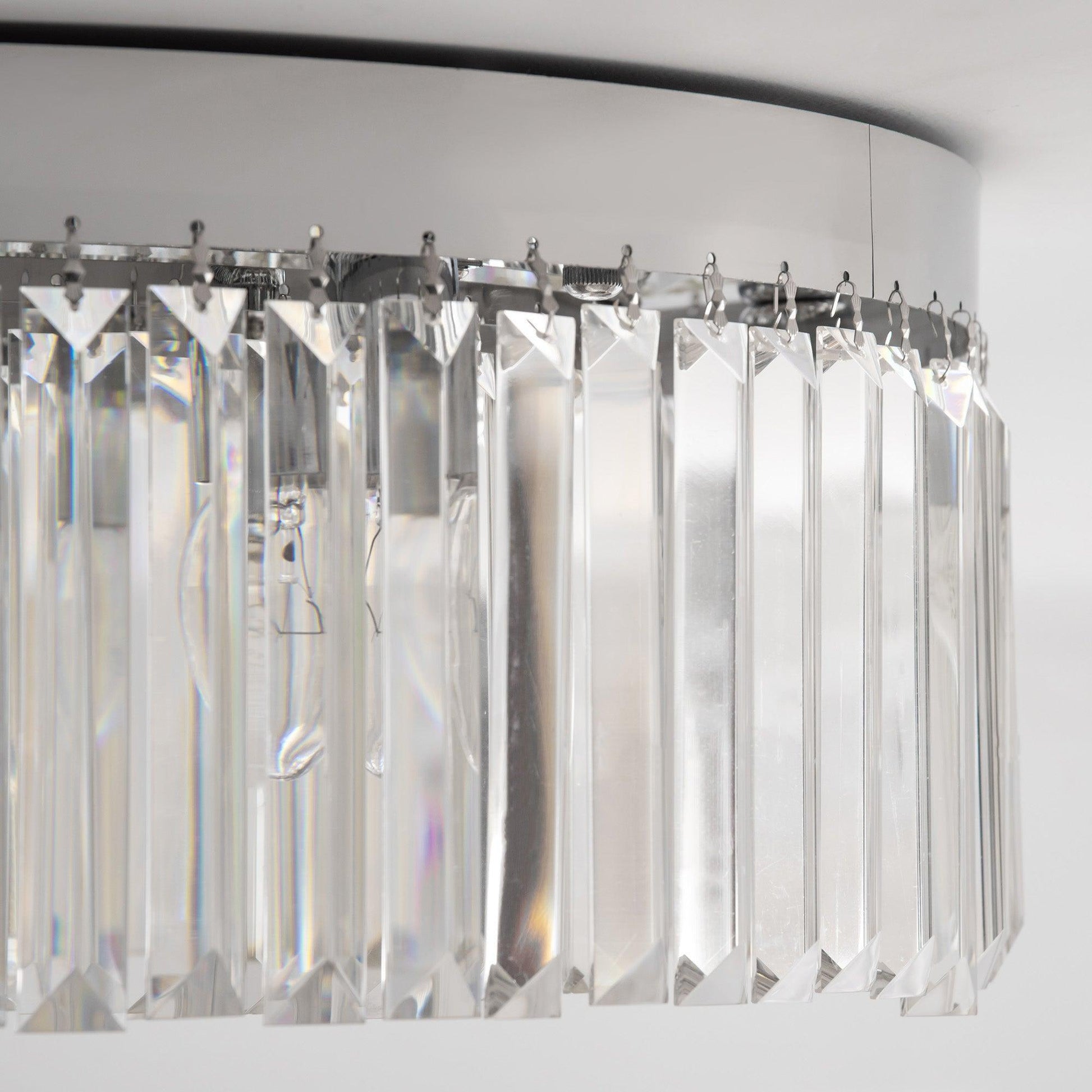 HOMCOM Crystal Ceiling Light Elegant Chandelier - ALL4U RETAILER LTD