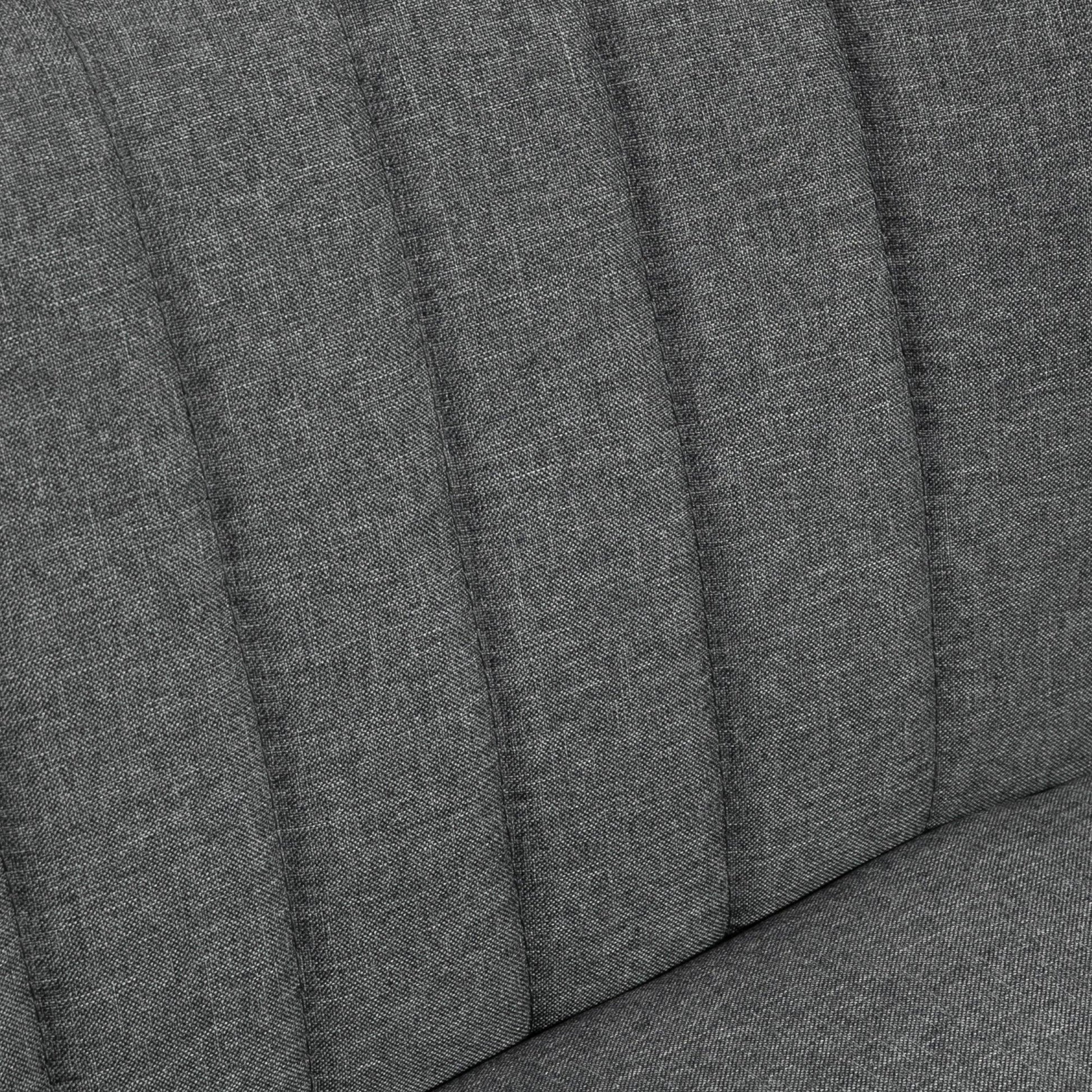 HOMCOM Dark Grey 2-Seater Sofa - ALL4U RETAILER LTD