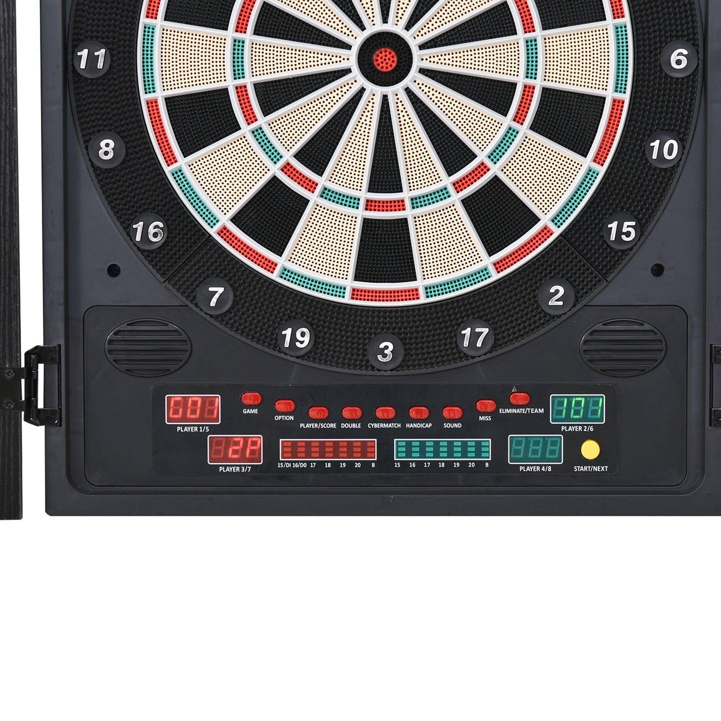 HOMCOM Dartboard Set: LED Scoreboard, 12 Darts, Storage - ALL4U RETAILER LTD