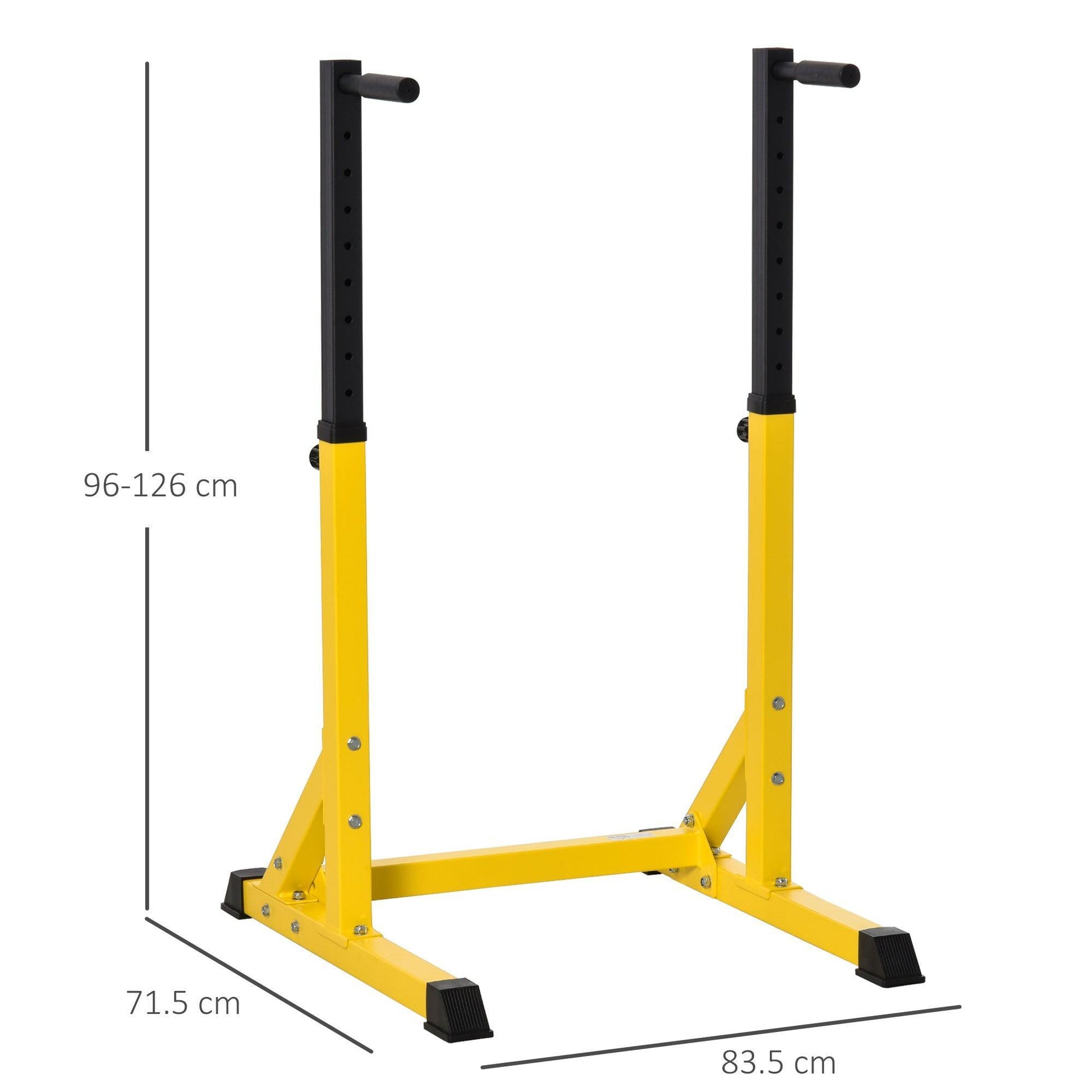 HOMCOM Dip Station Power Tower - Adjustable Home Gym Equipment - ALL4U RETAILER LTD