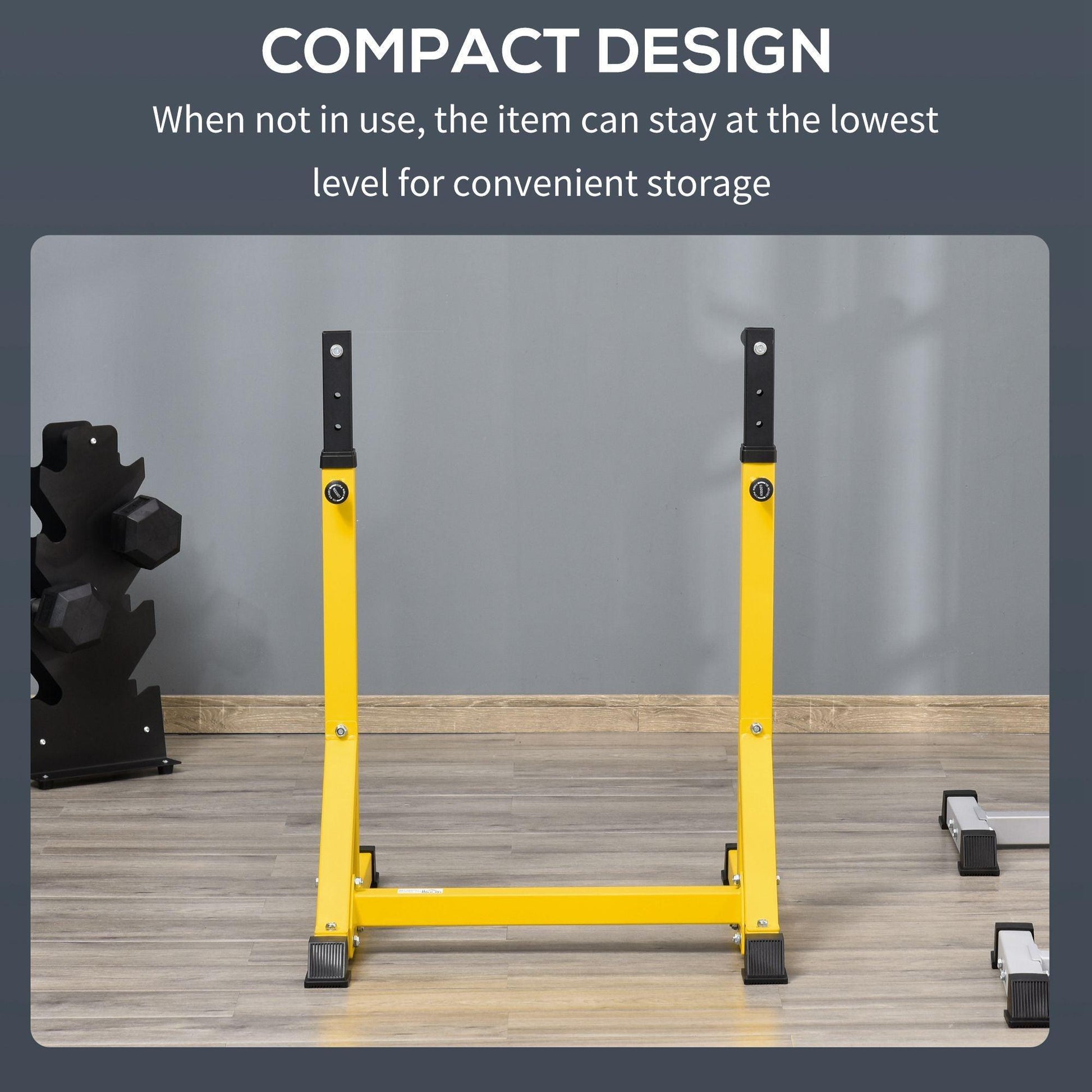 HOMCOM Dip Station Power Tower - Adjustable Home Gym Equipment - ALL4U RETAILER LTD