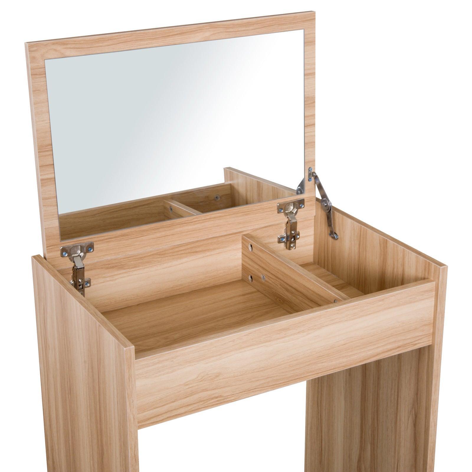 HOMCOM Dressing Table Set: Stylish Wood Grain - ALL4U RETAILER LTD