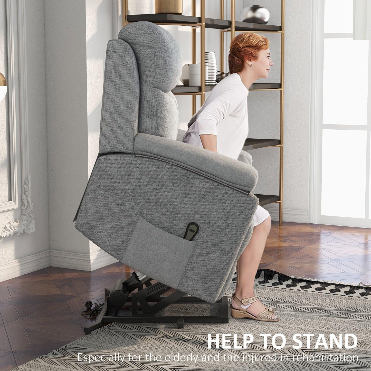 HOMCOM Elderly Power Lift Chair: Comfortable & Convenient - ALL4U RETAILER LTD