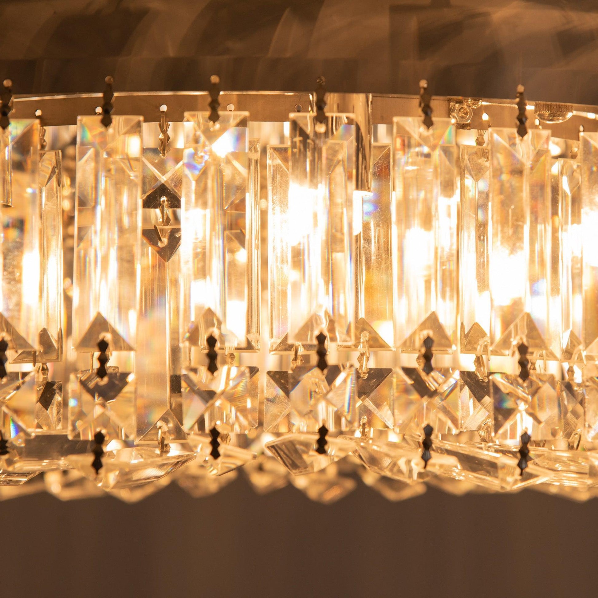 HOMCOM Elegant Crystal Ceiling Light for Living Room, Bedroom, Hall - ALL4U RETAILER LTD