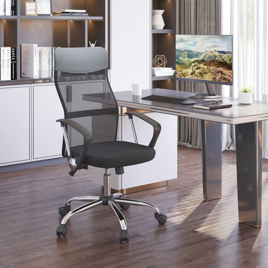 HOMCOM Ergonomic Mesh Office Chair - Adjustable & Stylish - ALL4U RETAILER LTD