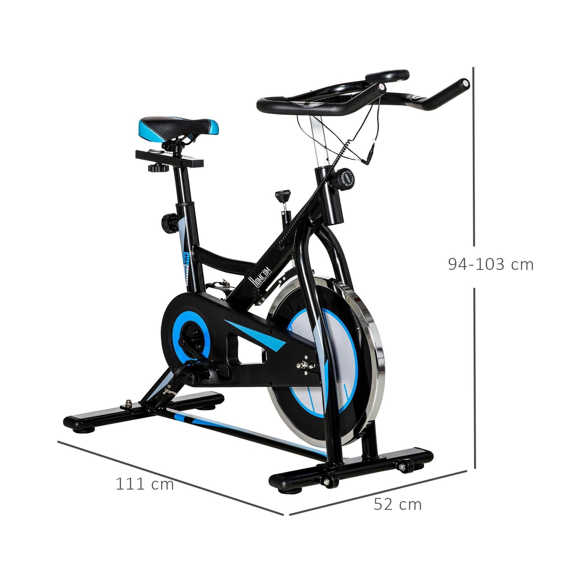 HOMCOM Exercise Bike: Adjustable Resistance & LCD Monitor - ALL4U RETAILER LTD