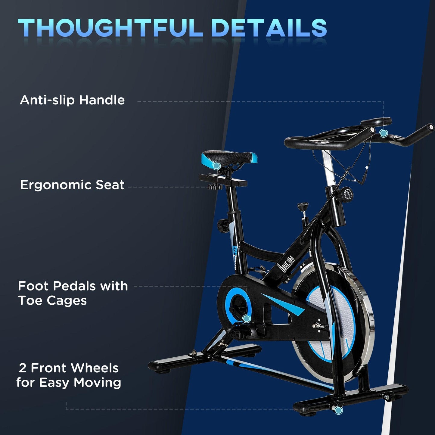 HOMCOM Exercise Bike: Adjustable Resistance & LCD Monitor - ALL4U RETAILER LTD