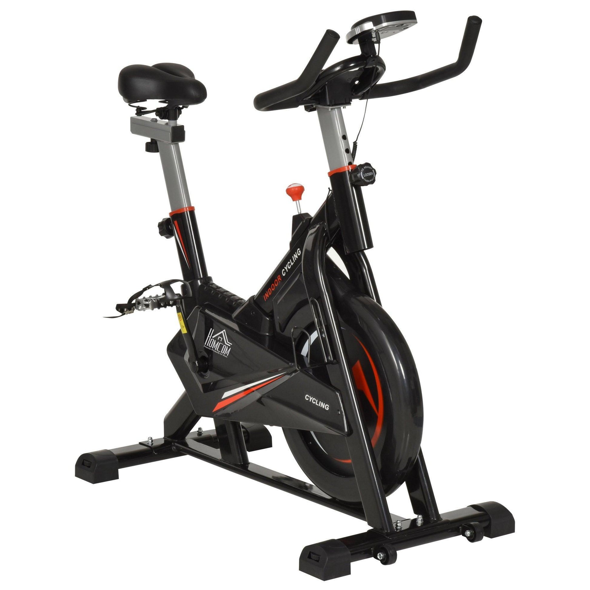 HOMCOM Exercise Bike - LCD Monitor, 5-Levels - ALL4U RETAILER LTD