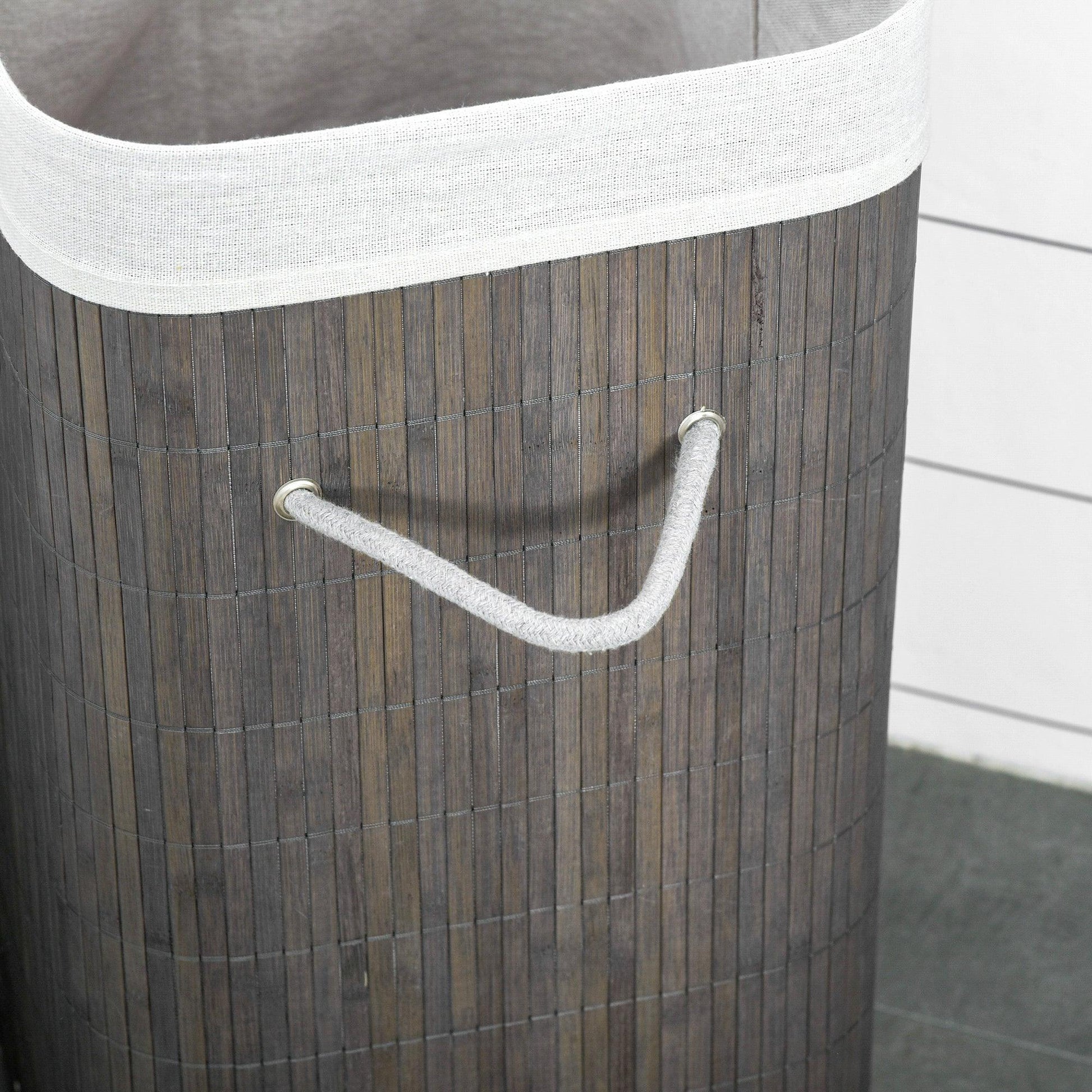 HOMCOM Flip Lid Laundry Basket - Easy & Stylish Storage - ALL4U RETAILER LTD