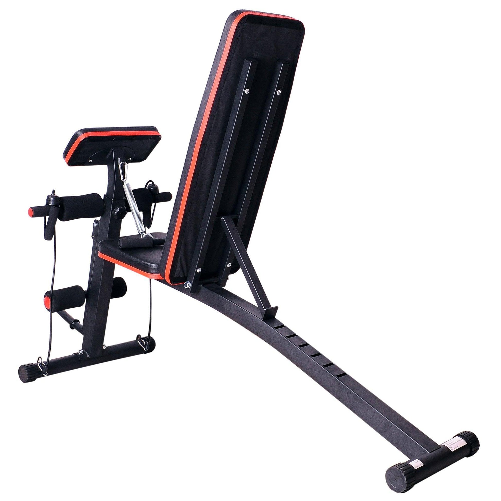 HOMCOM Foldable Adjustable Dumbbell Sit Up Ab Bench - ALL4U RETAILER LTD