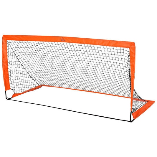 HOMCOM Foldable Football Goal - Orange - ALL4U RETAILER LTD
