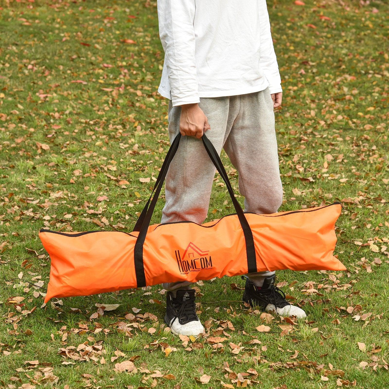 HOMCOM Foldable Football Goal - Orange - ALL4U RETAILER LTD