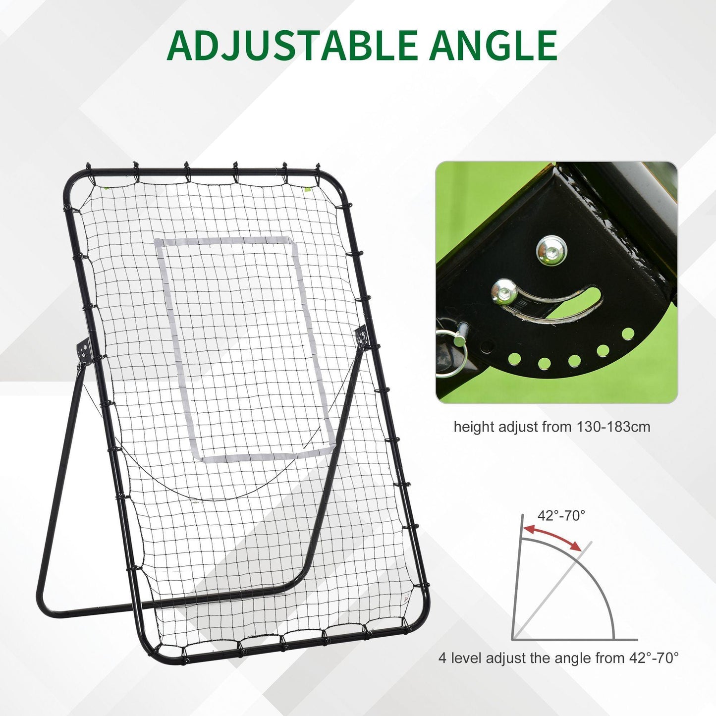 HOMCOM Foldable Football Rebounder Net: Training Aid Goal - ALL4U RETAILER LTD