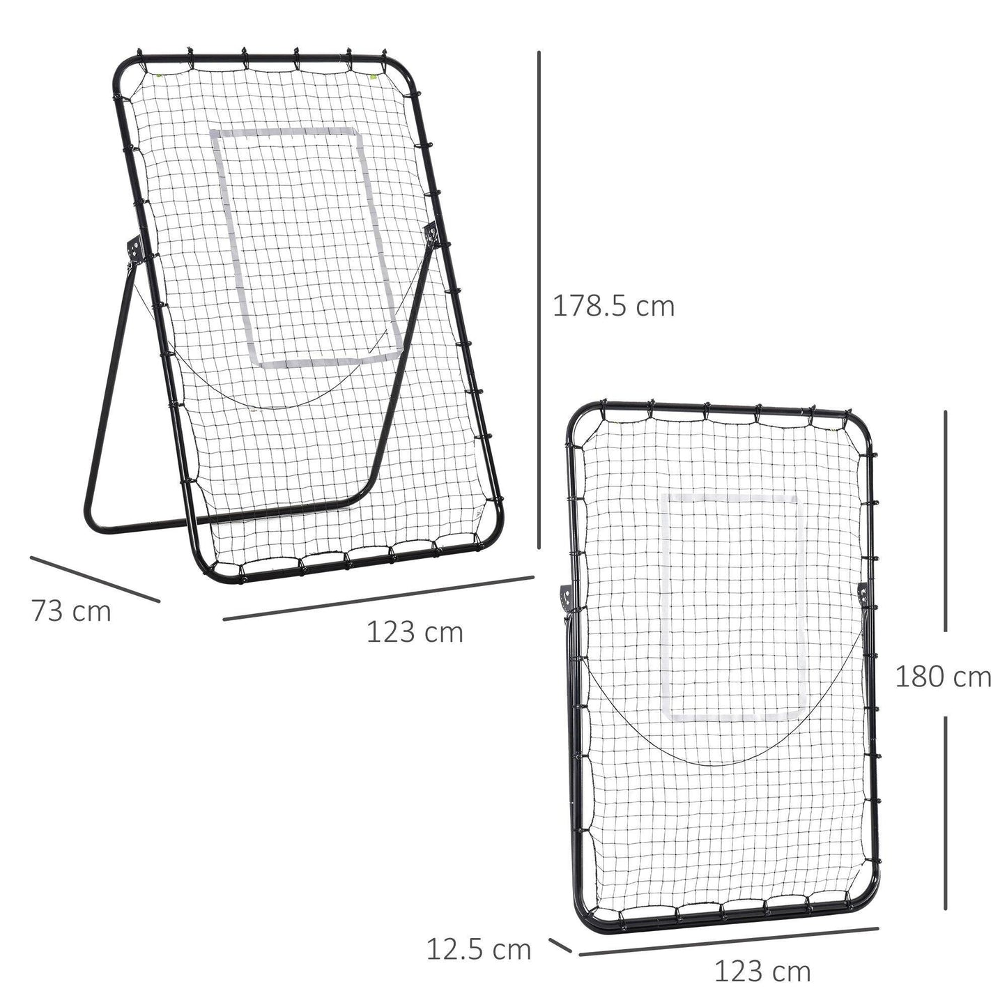 HOMCOM Foldable Football Rebounder Net: Training Aid Goal - ALL4U RETAILER LTD