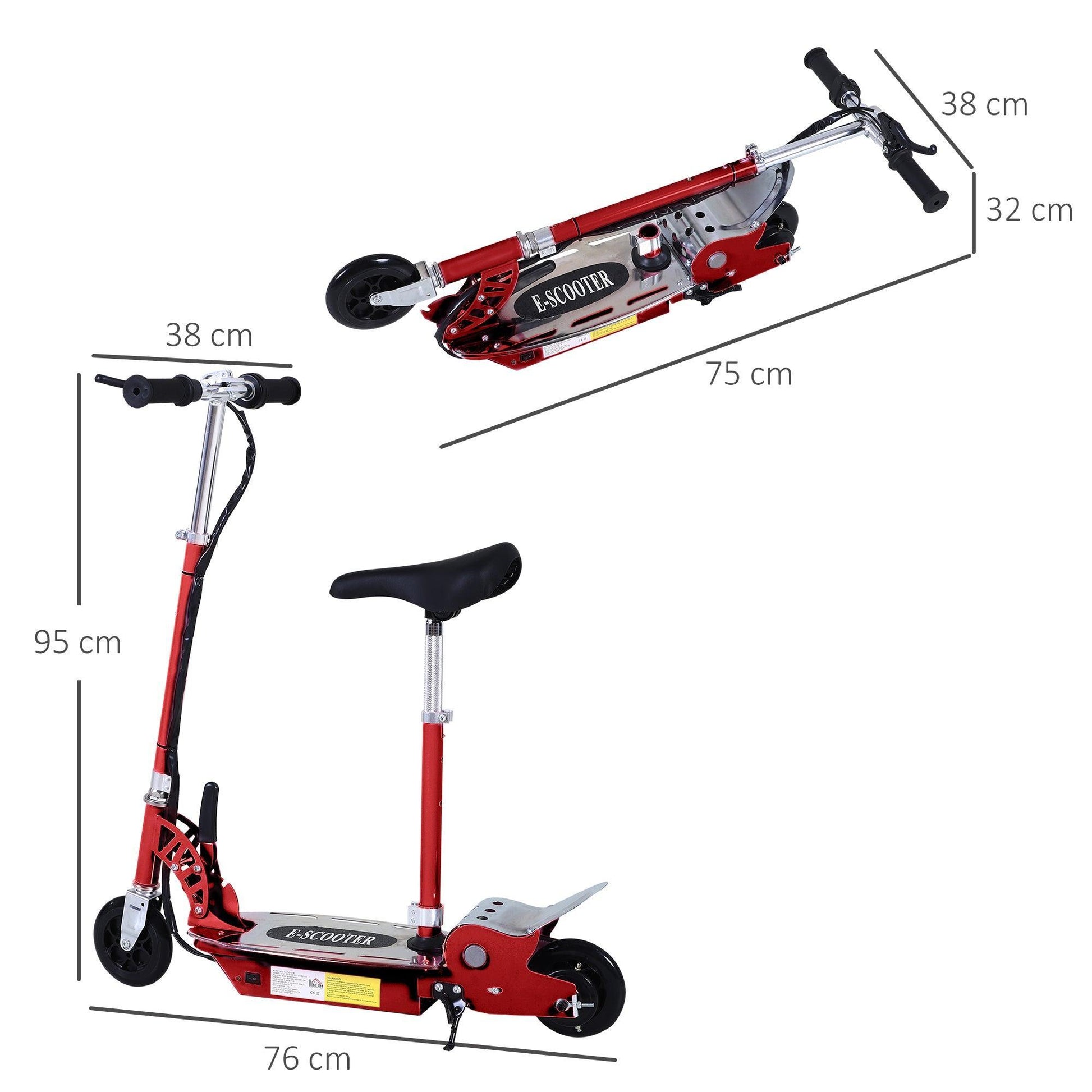 HOMCOM Foldable Kids Scooter: Rechargeable - ALL4U RETAILER LTD