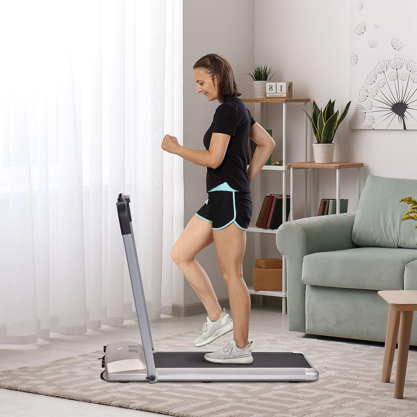 HOMCOM Foldable Treadmill - Easy and Safe Home Exercise - ALL4U RETAILER LTD