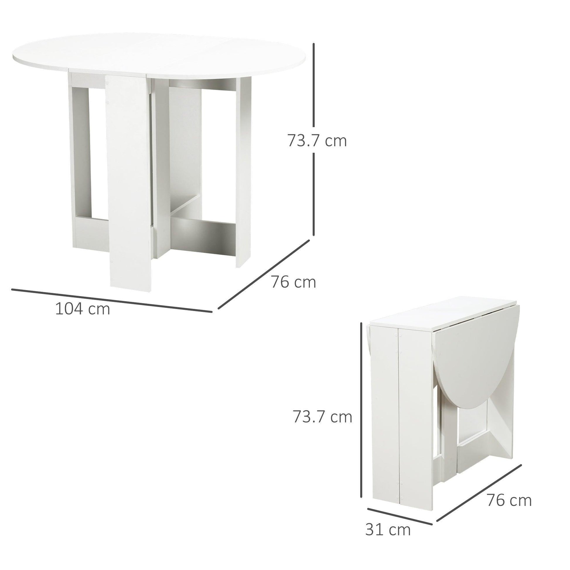 HOMCOM Folding Bar Table for Small Kitchen - ALL4U RETAILER LTD