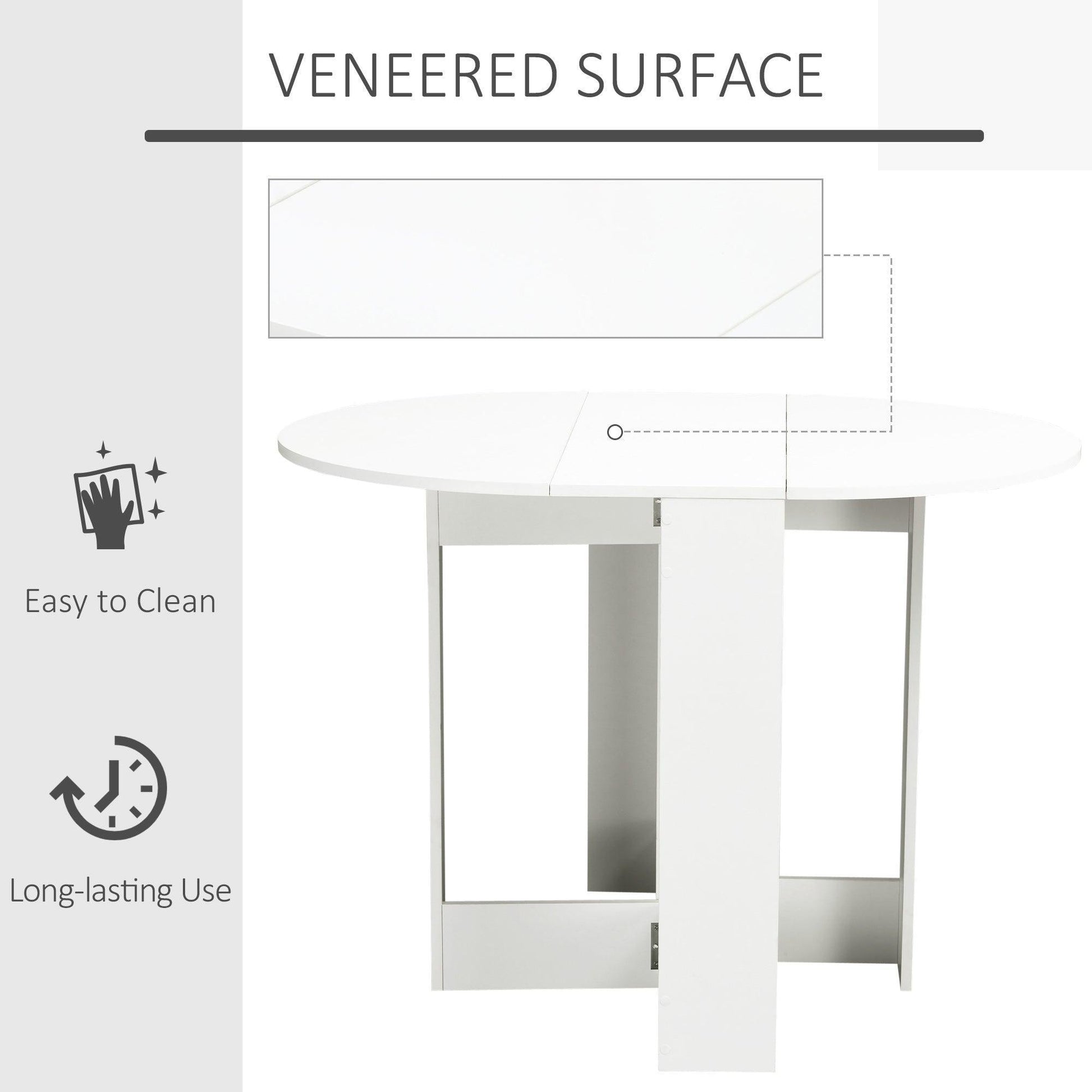 HOMCOM Folding Bar Table for Small Kitchen - ALL4U RETAILER LTD