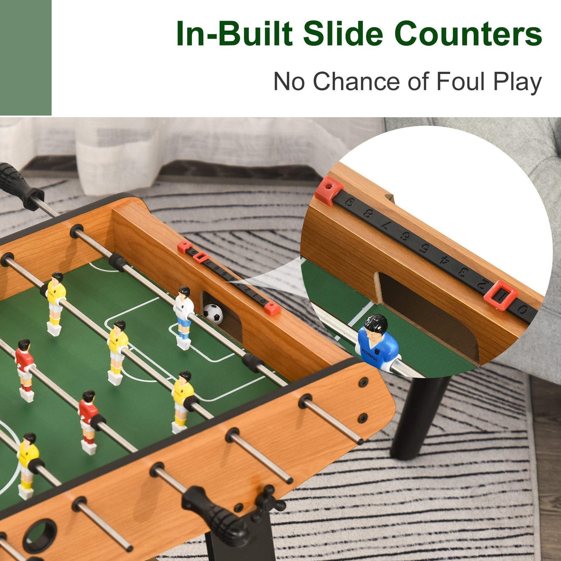 HOMCOM Folding Mini Foosball Table for Family Fun - ALL4U RETAILER LTD