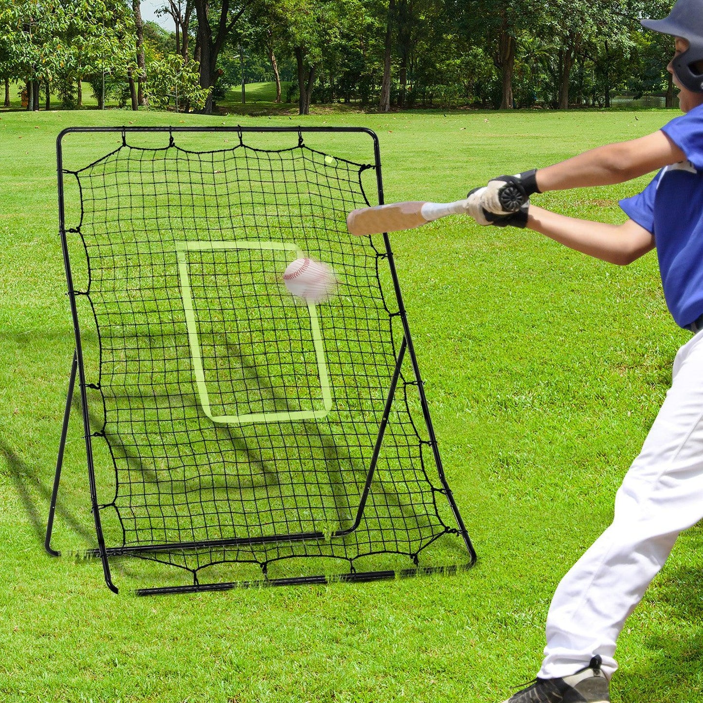 HOMCOM Football Rebounder Net - Soccer Training Aid - ALL4U RETAILER LTD