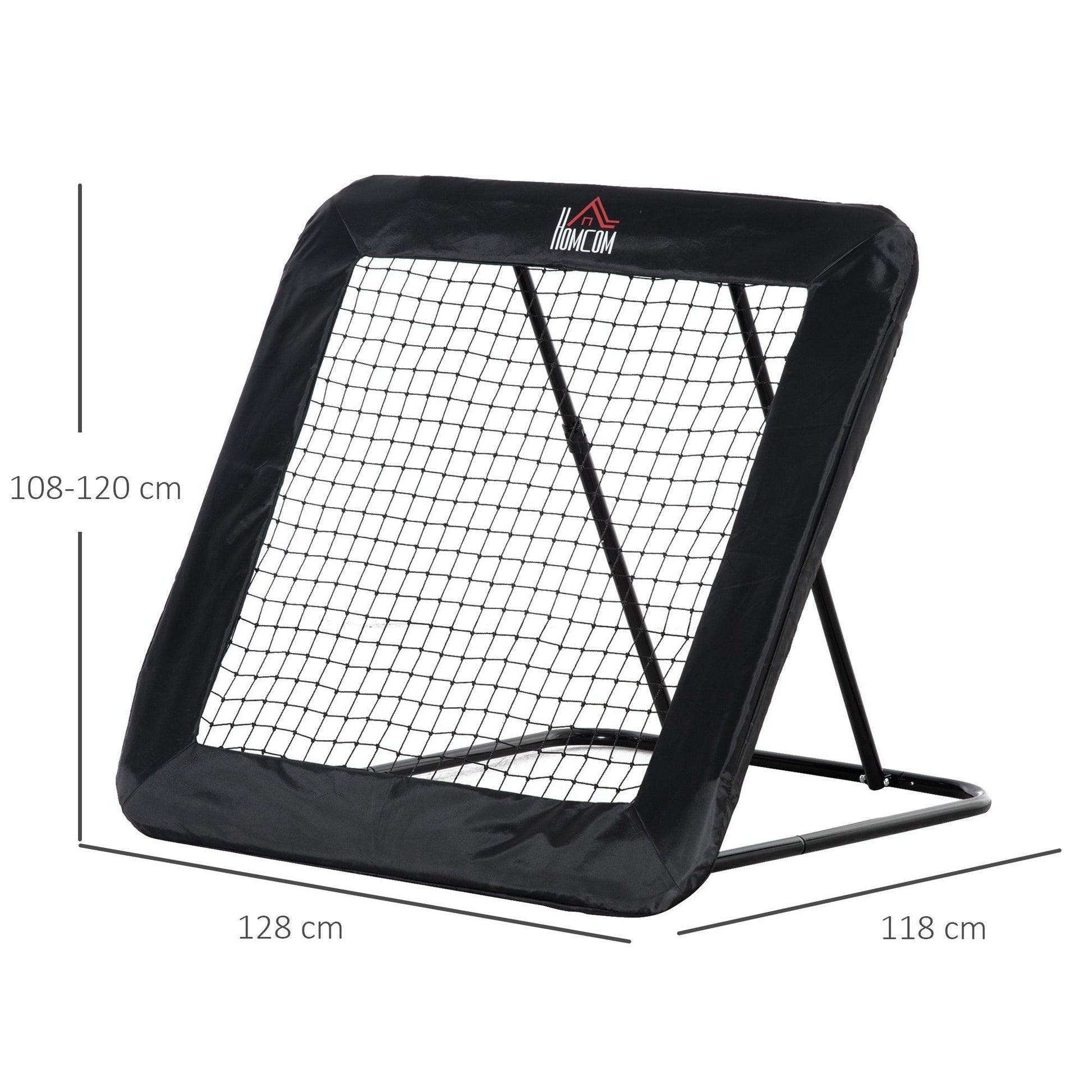 HOMCOM Football Training Net - Adjustable Pitch Back Rebounder - ALL4U RETAILER LTD