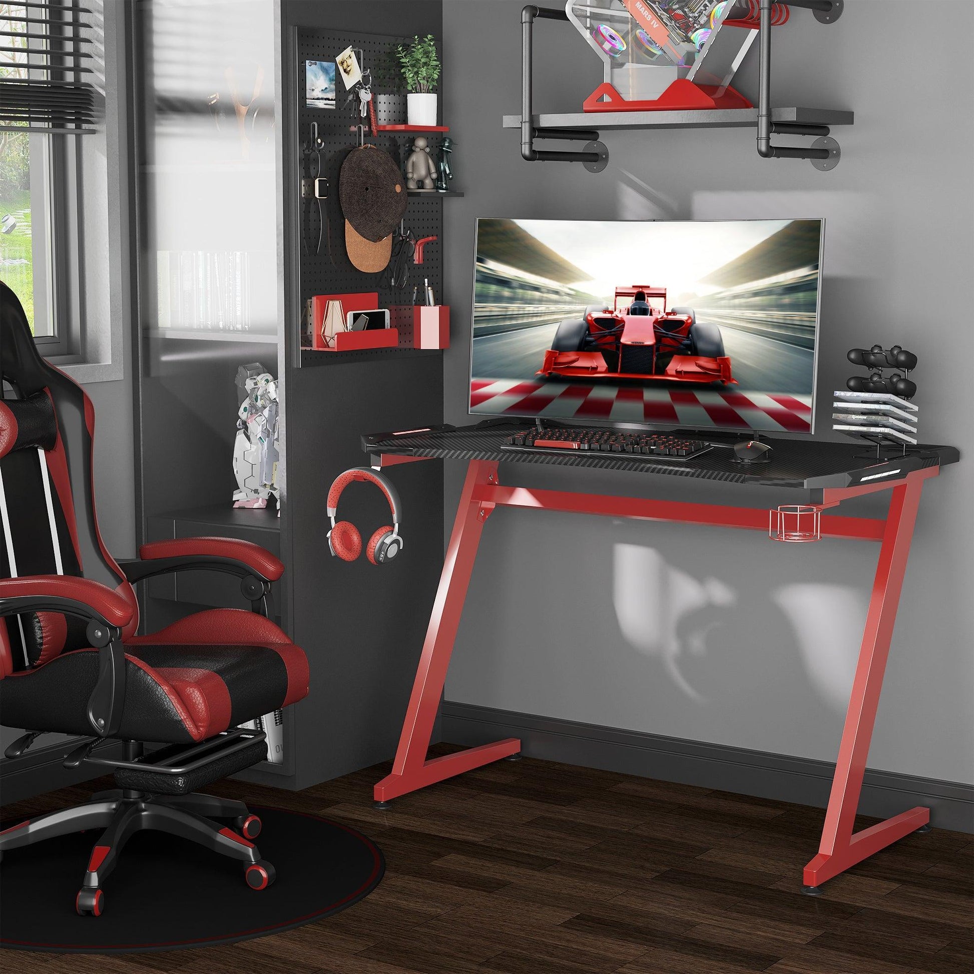 HOMCOM Gaming Desk: Sleek and Functional - ALL4U RETAILER LTD