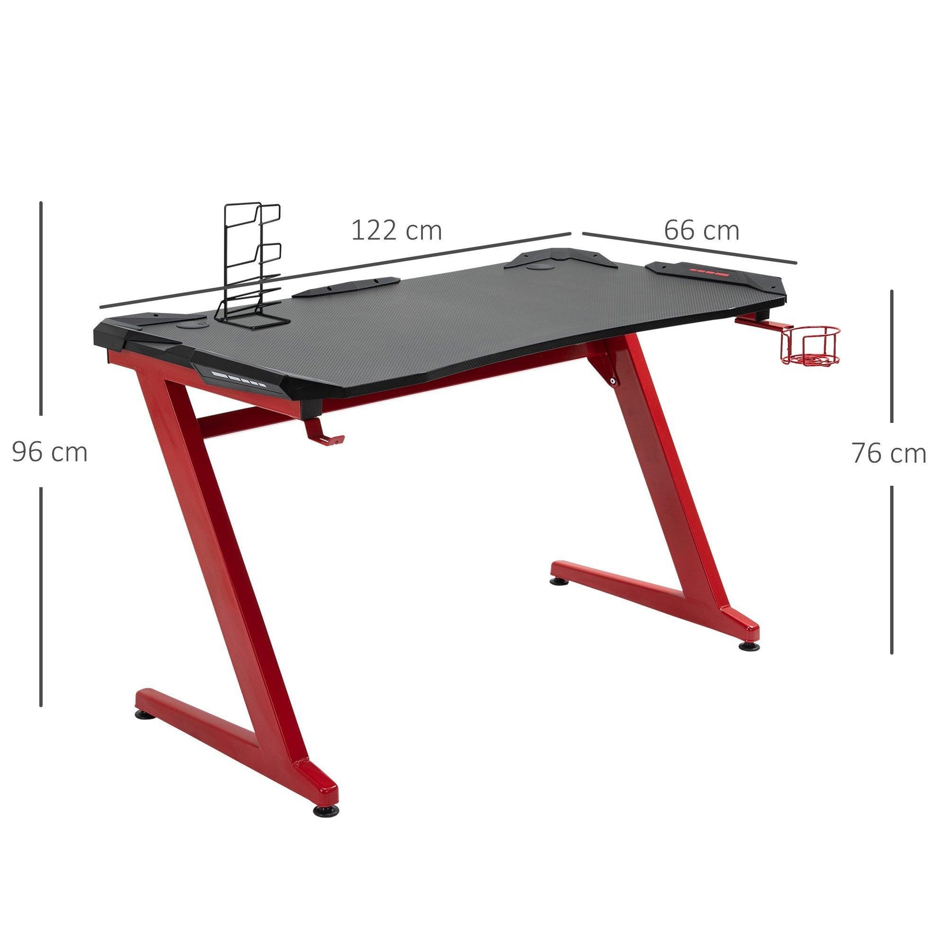 HOMCOM Gaming Desk: Sleek and Functional - ALL4U RETAILER LTD