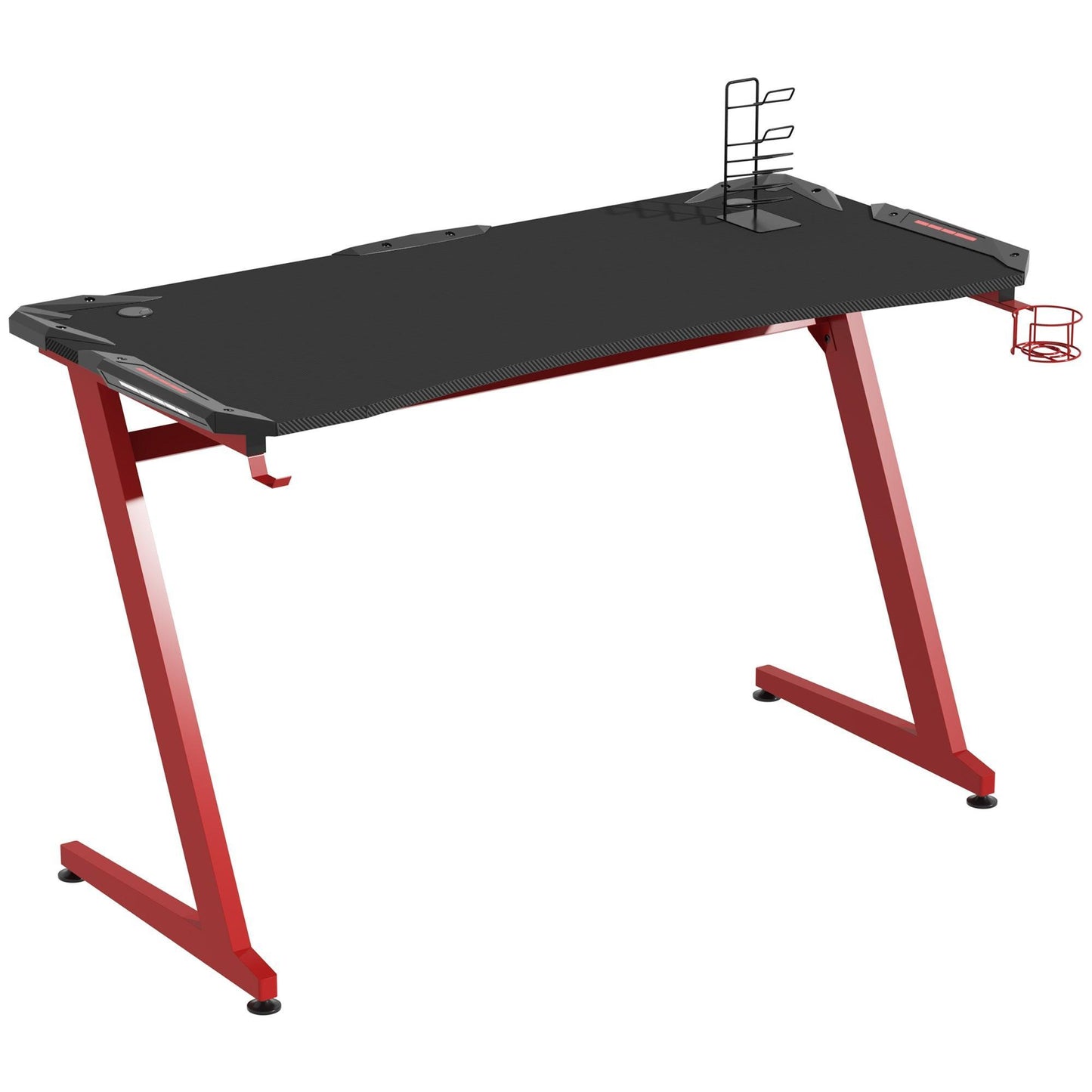 HOMCOM Gaming Desk: Sleek Ergonomic Design - ALL4U RETAILER LTD