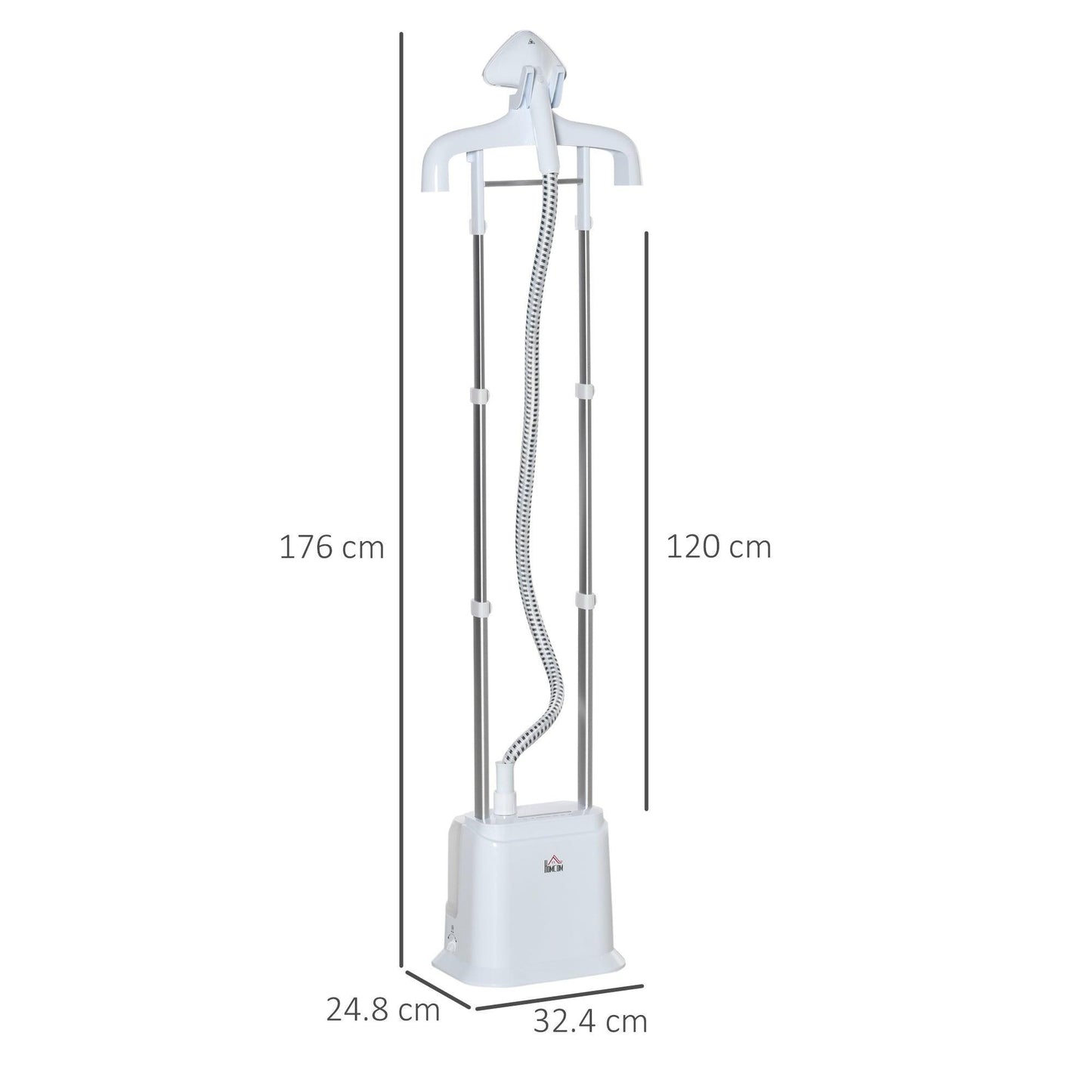 HOMCOM Garment Steamer: Fast Heat-up, 1.7L Tank, 45min Steaming - ALL4U RETAILER LTD