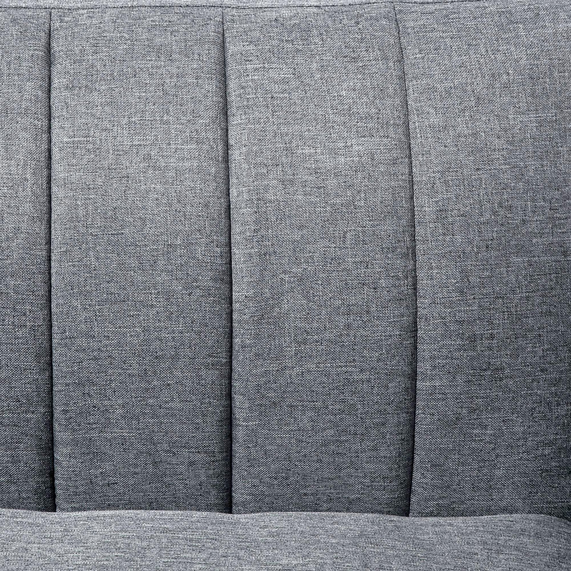 HOMCOM Grey Convertible Linen Sofa Bed - ALL4U RETAILER LTD