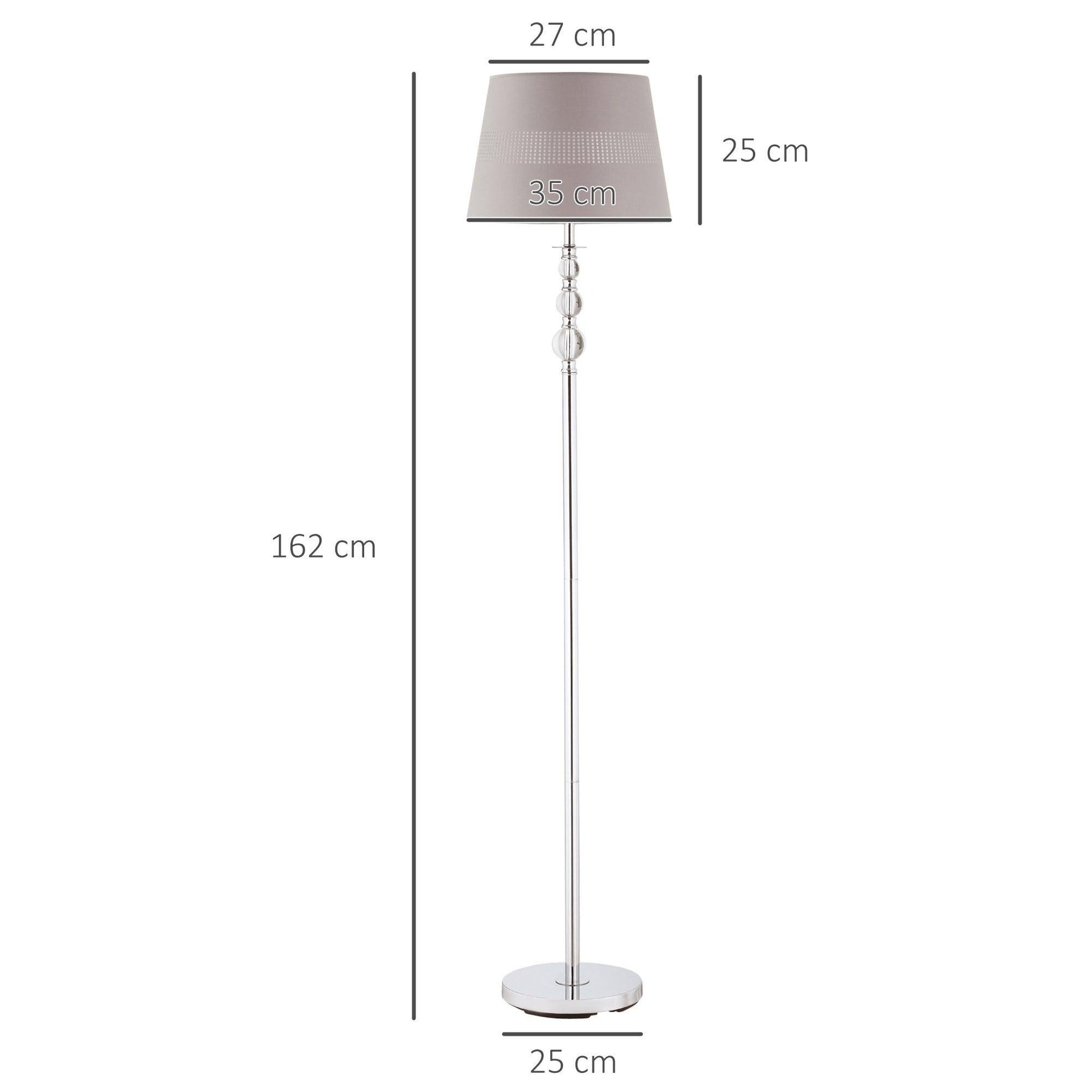 HOMCOM Grey Floor Lamp: Elegant & Stylish - ALL4U RETAILER LTD