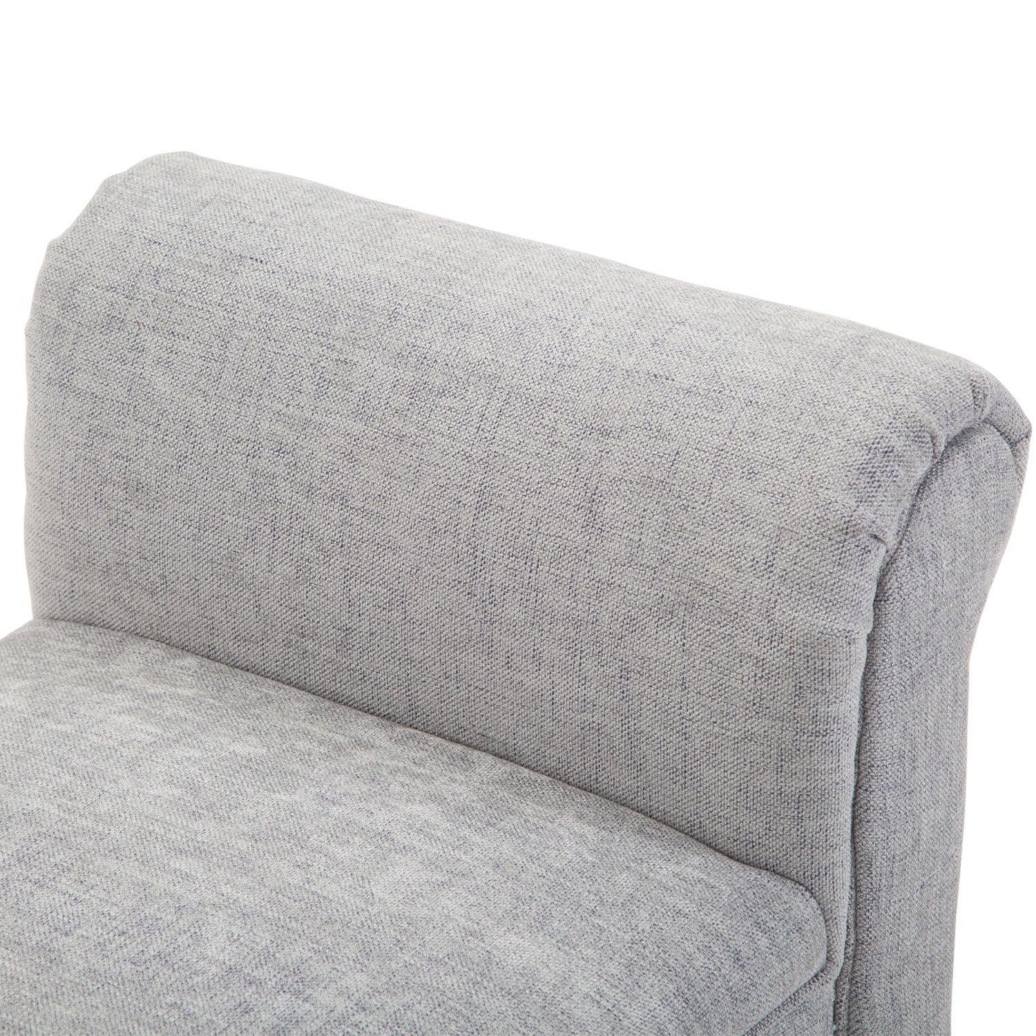 HOMCOM Grey Linen Chaise Lounge Bench - ALL4U RETAILER LTD