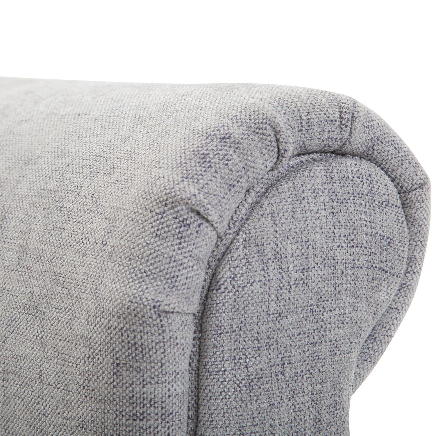 HOMCOM Grey Linen Chaise Lounge Bench - ALL4U RETAILER LTD