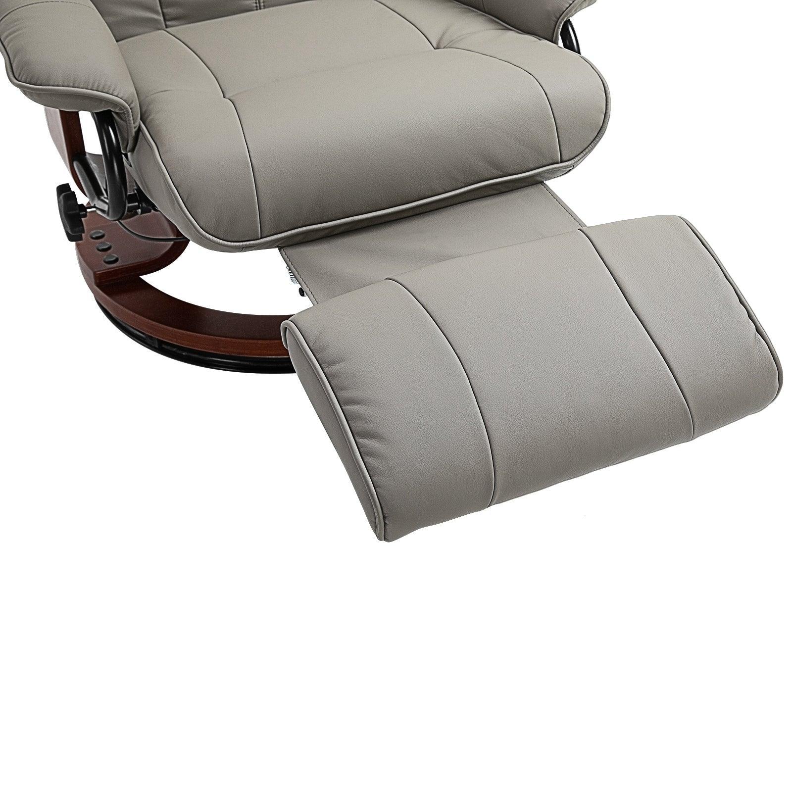 HOMCOM Grey Recliner Chair: Stylish & Cozy - ALL4U RETAILER LTD