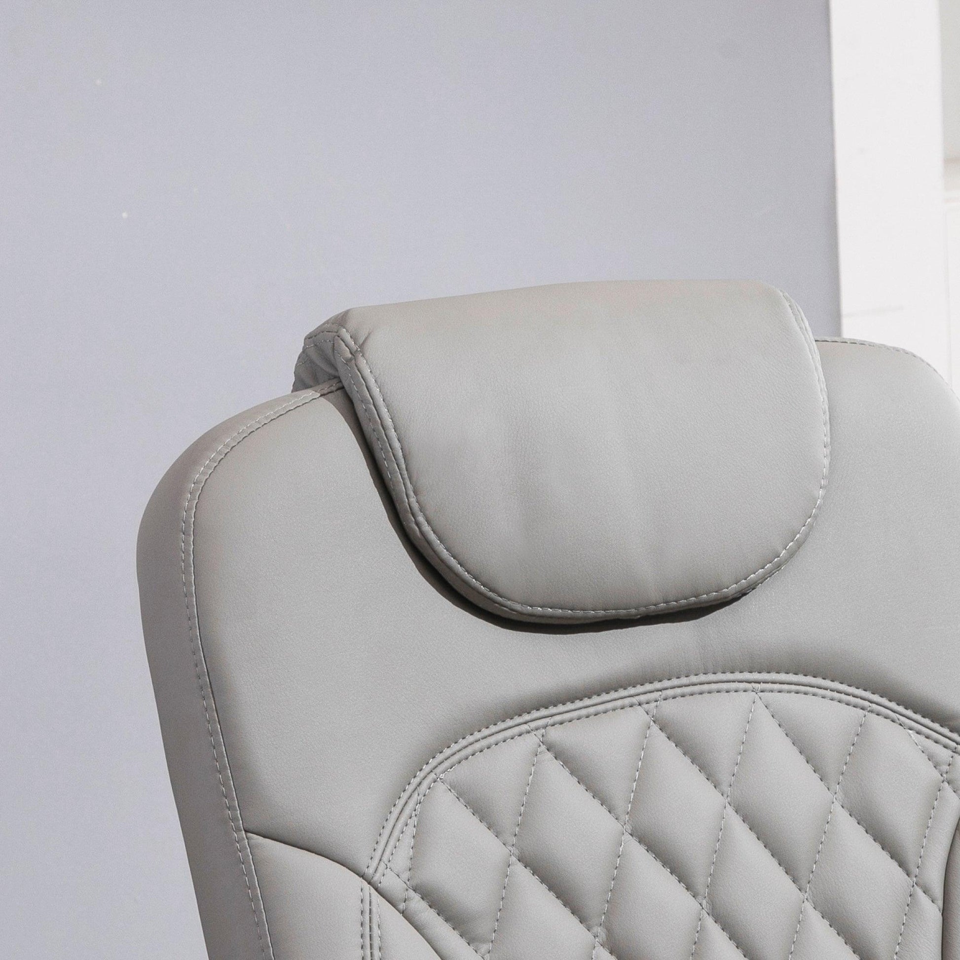HOMCOM Grey Recliner Chair with Footrest - Ultimate Comfort - ALL4U RETAILER LTD
