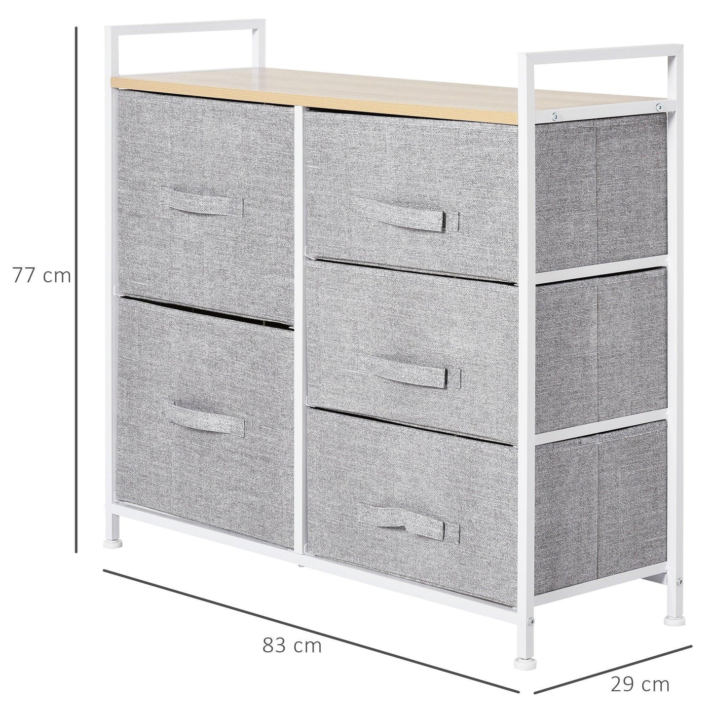 HOMCOM Hallway Storage Unit - Grey - ALL4U RETAILER LTD