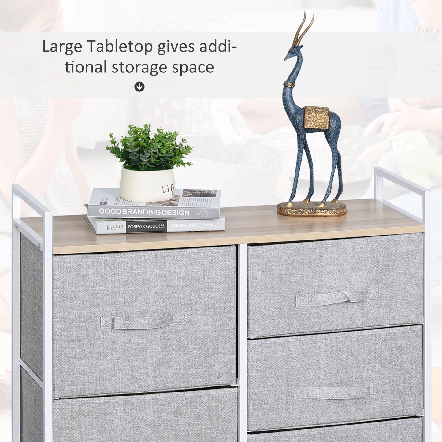 HOMCOM Hallway Storage Unit - Grey - ALL4U RETAILER LTD