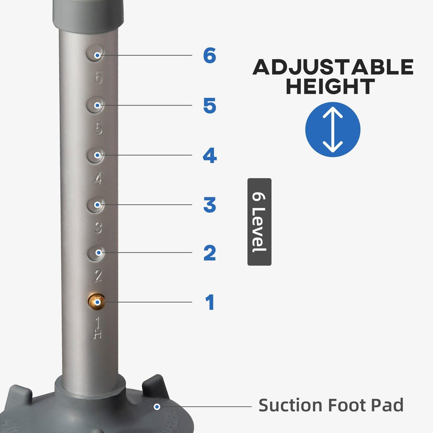 HOMCOM Height Adjustable Shower Chair with Back and Arms - ALL4U RETAILER LTD