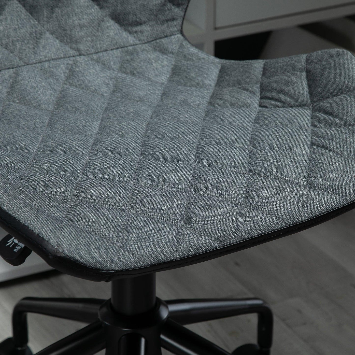 HOMCOM Office Swivel Desk Chair - Grey - ALL4U RETAILER LTD