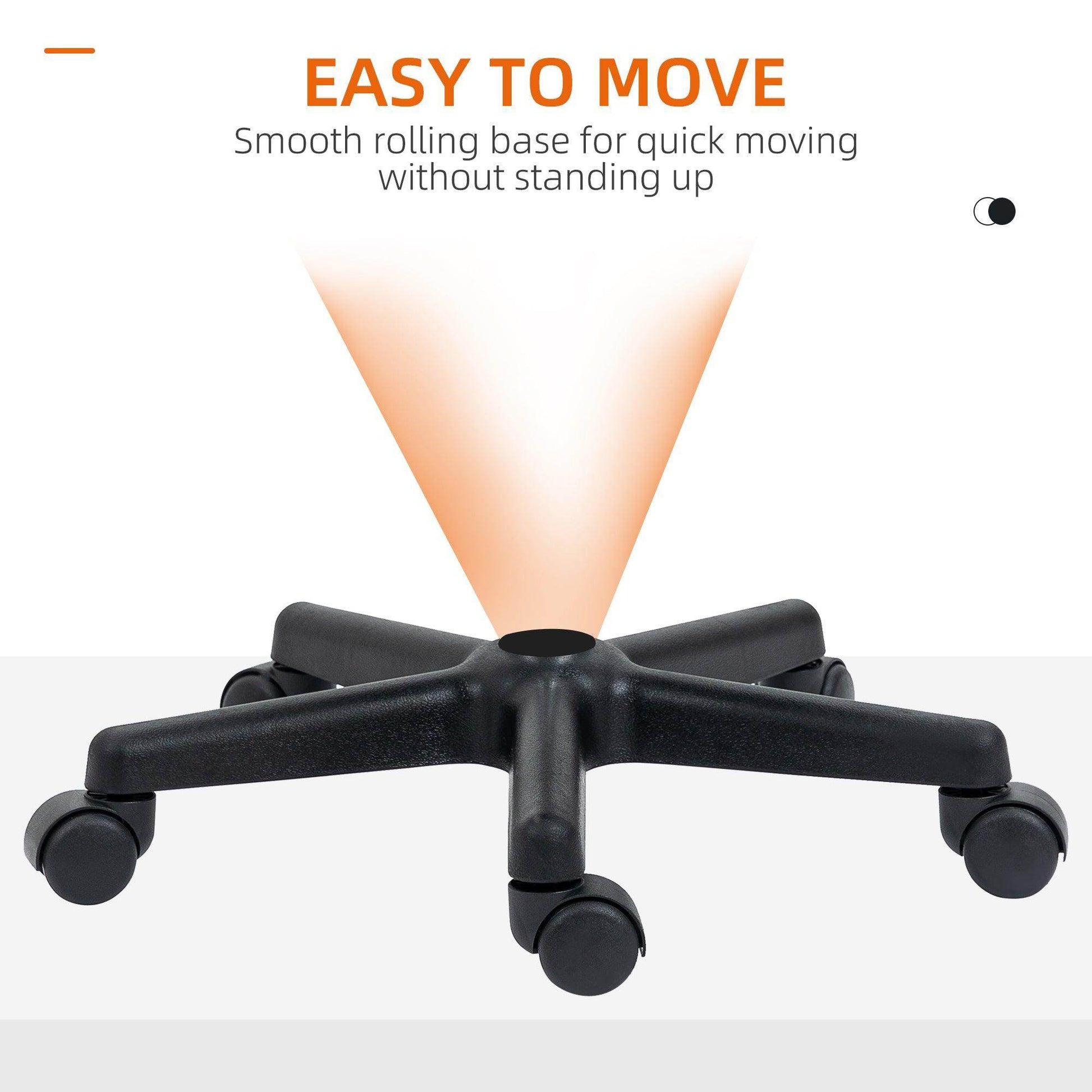 HOMCOM Hydraulic Salon Stool, Adjustable, Swivel & 3 Seat Covers - ALL4U RETAILER LTD