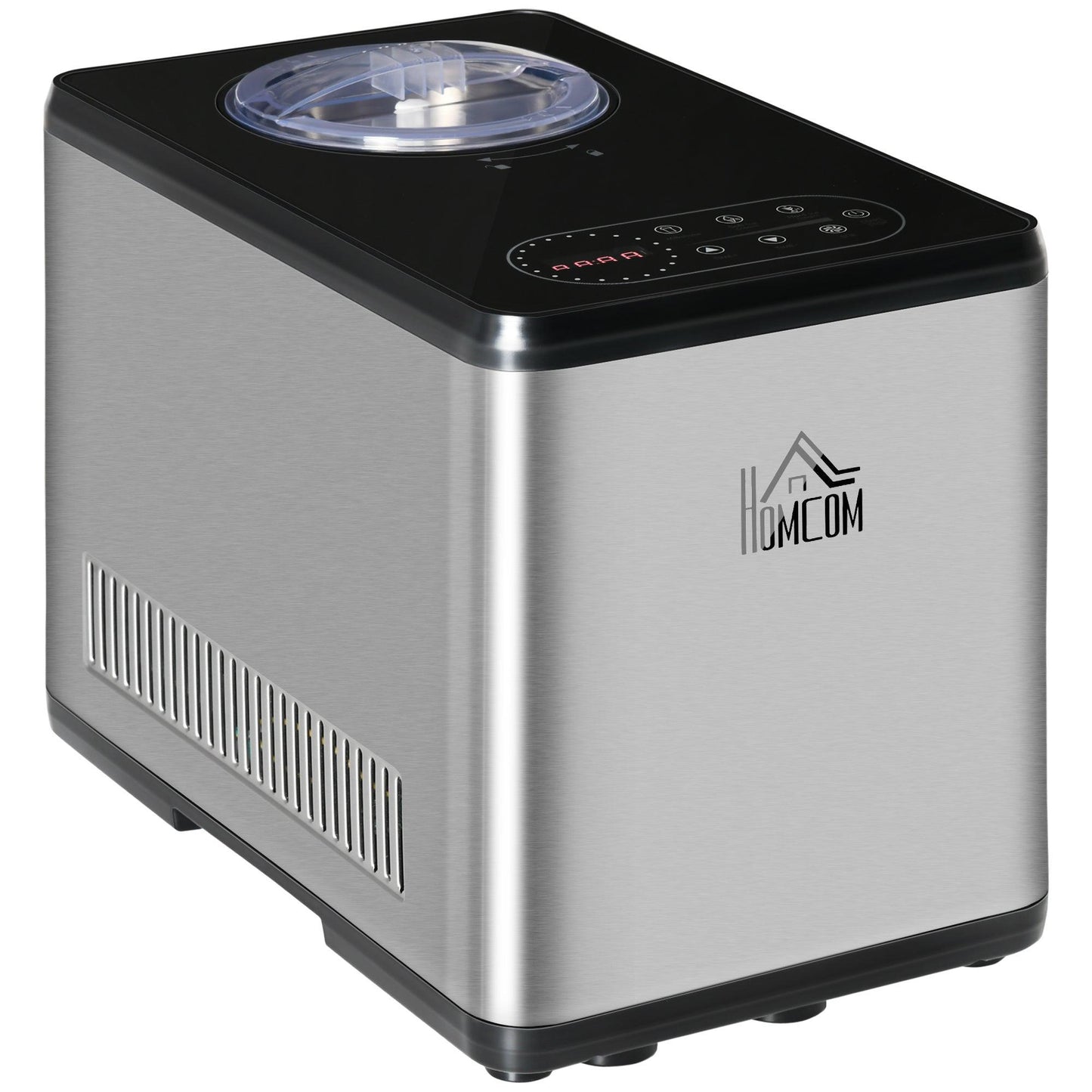 HOMCOM Ice Cream Maker: Stainless Steel, 1.5L Capacity - ALL4U RETAILER LTD