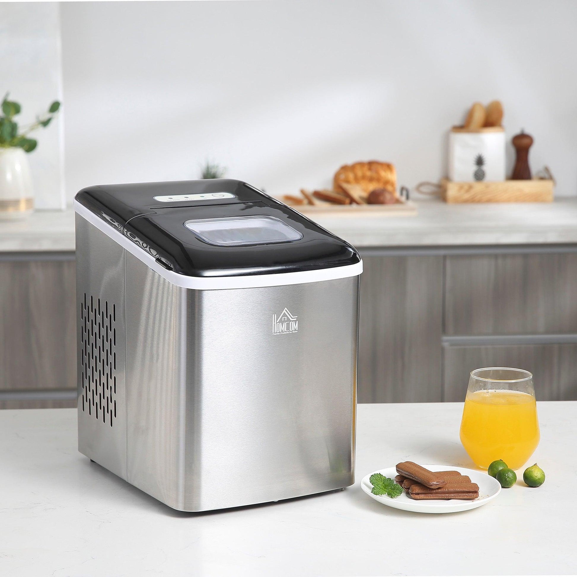 HOMCOM Ice Maker - Fast & Efficient Ice Cube Machine - ALL4U RETAILER LTD