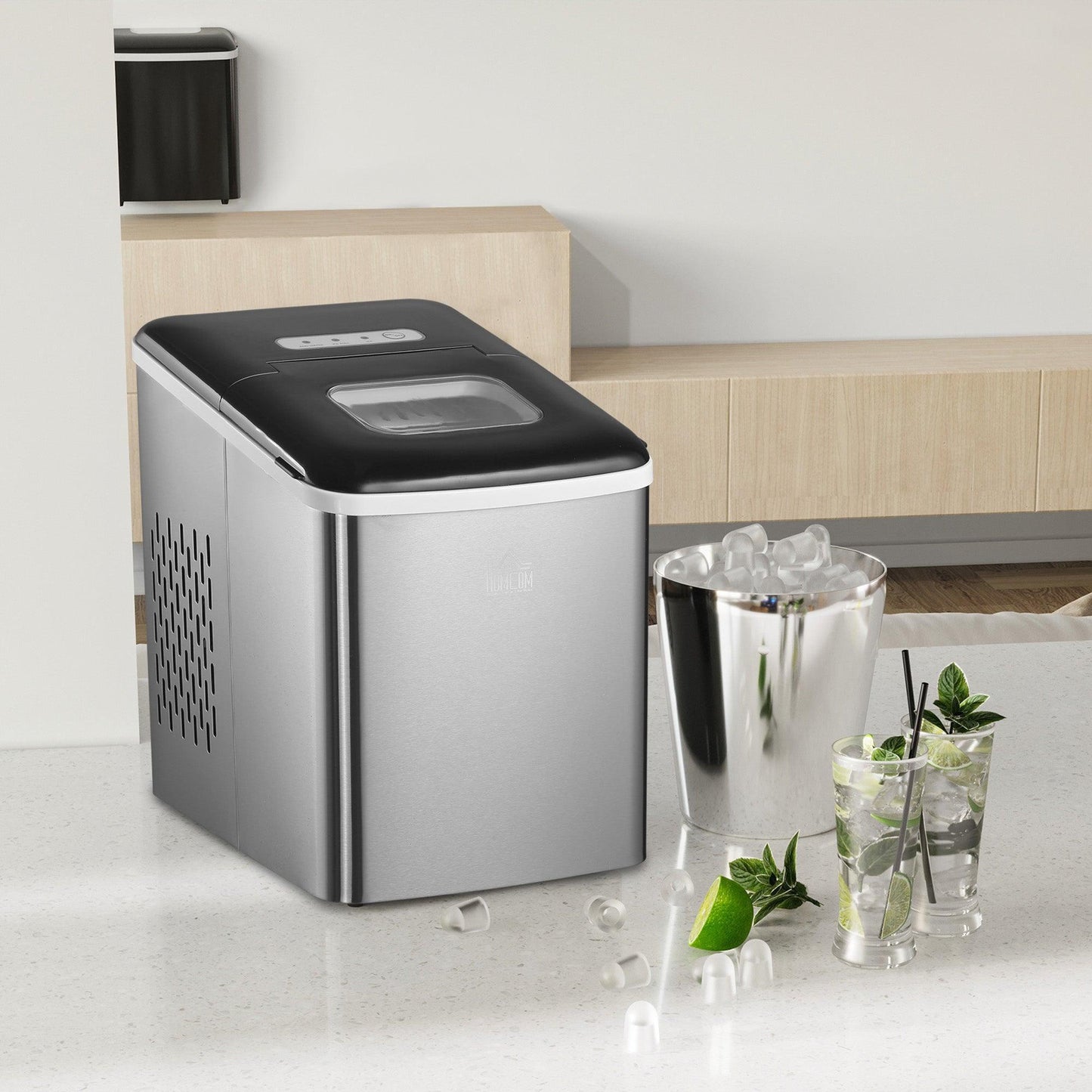 HOMCOM Ice Maker - Fast & Efficient Ice Cube Machine - ALL4U RETAILER LTD